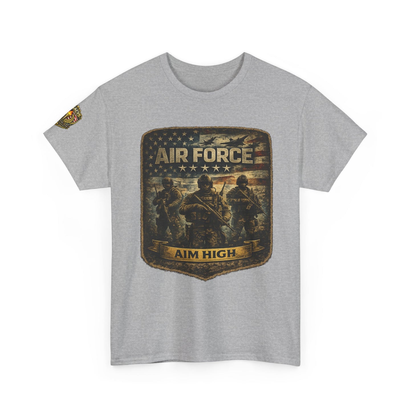 Air Force 'Aim High' Military Tee w/ Legacy 5 Brand Crest