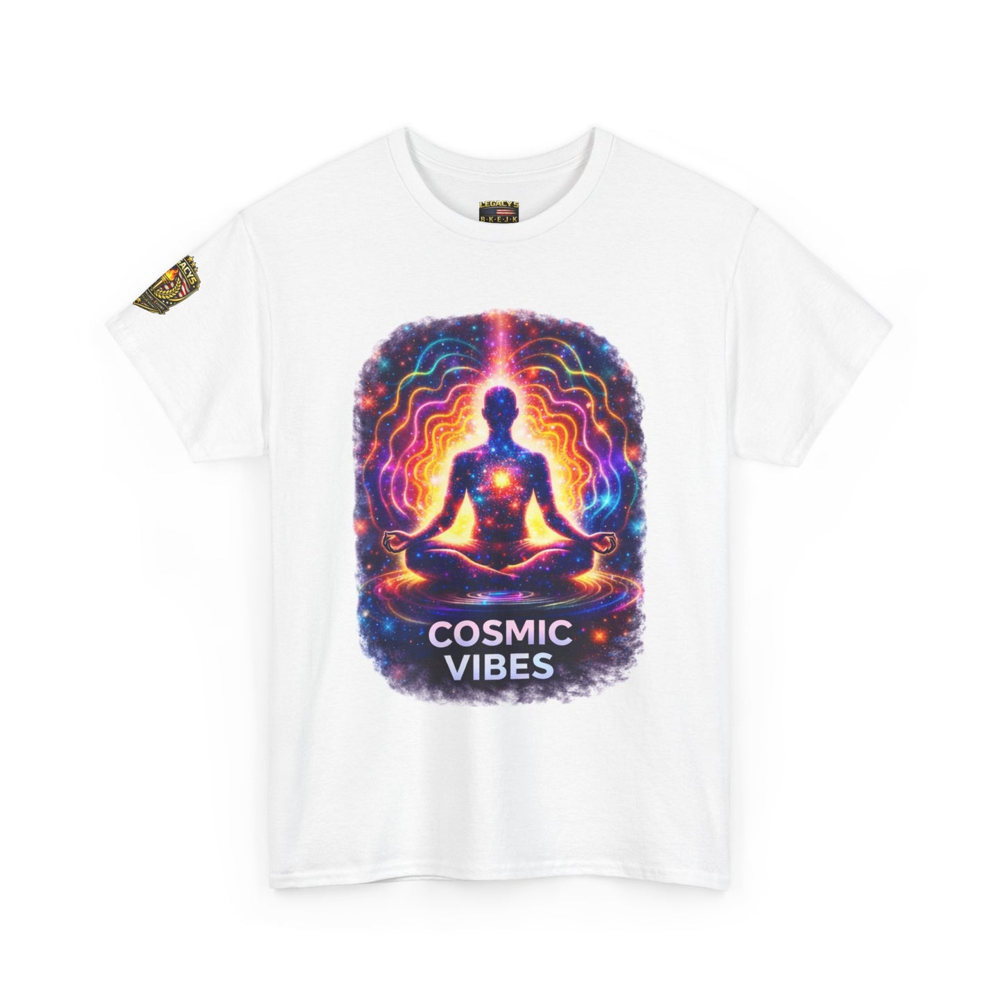 Meditating Silhouette 'Cosmic Vibes' T-shirt