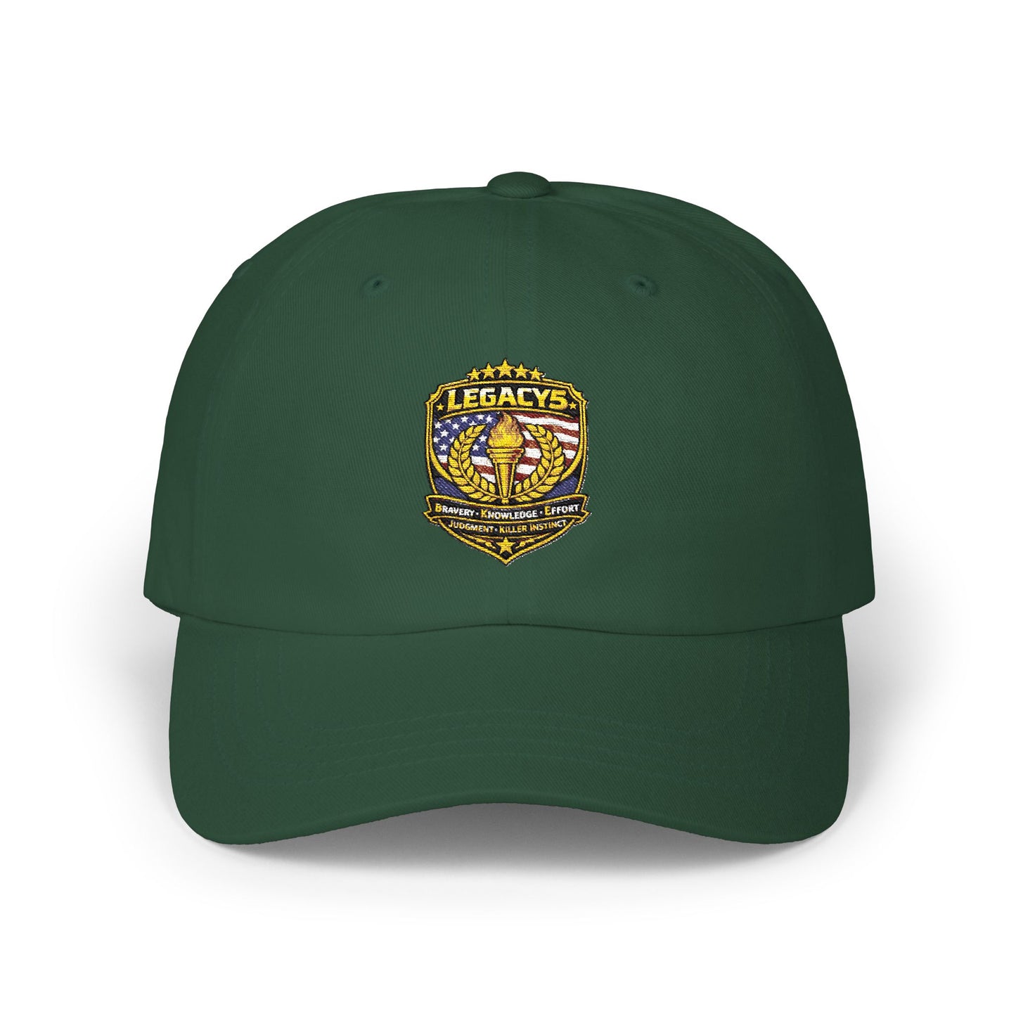 Legacy Crest Dad Cap â€“ Embroidered Shield Logo Baseball Hat