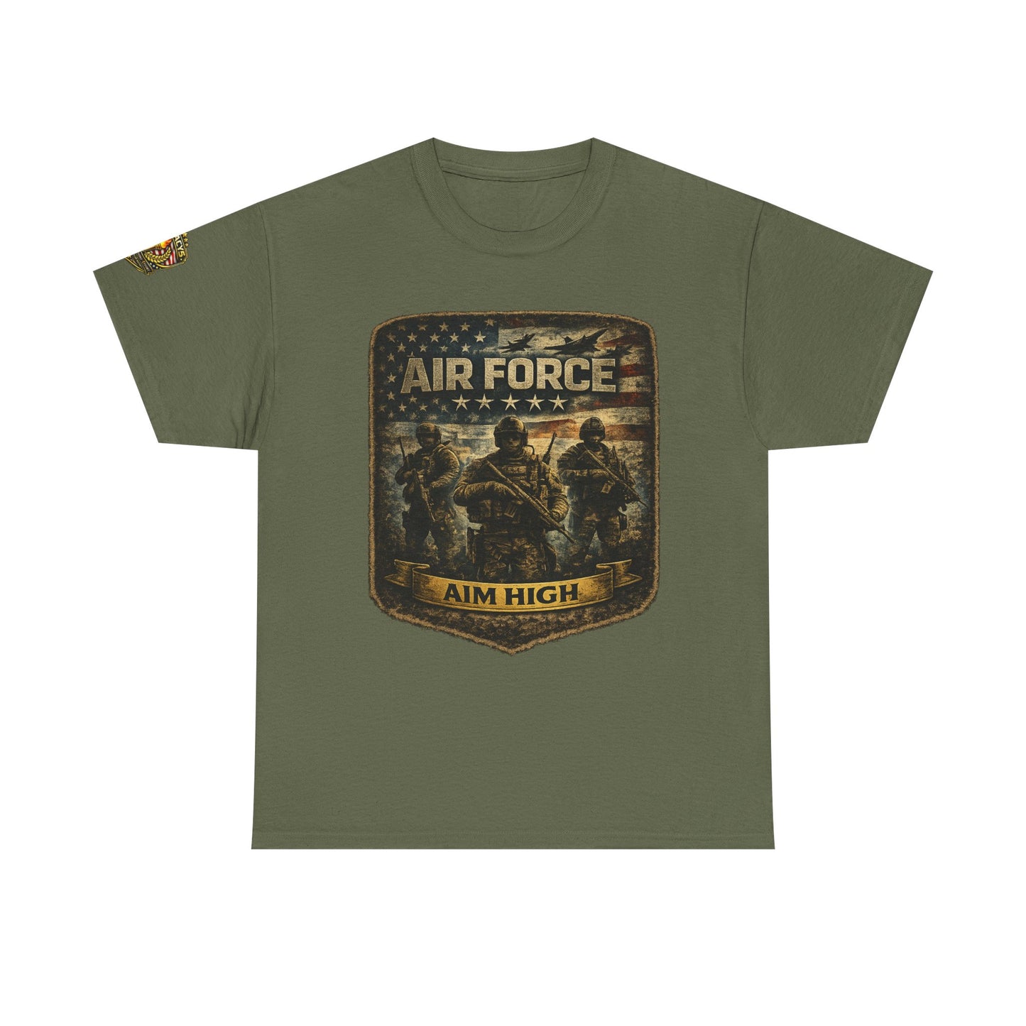 Air Force 'Aim High' Military Tee w/ Legacy 5 Brand Crest