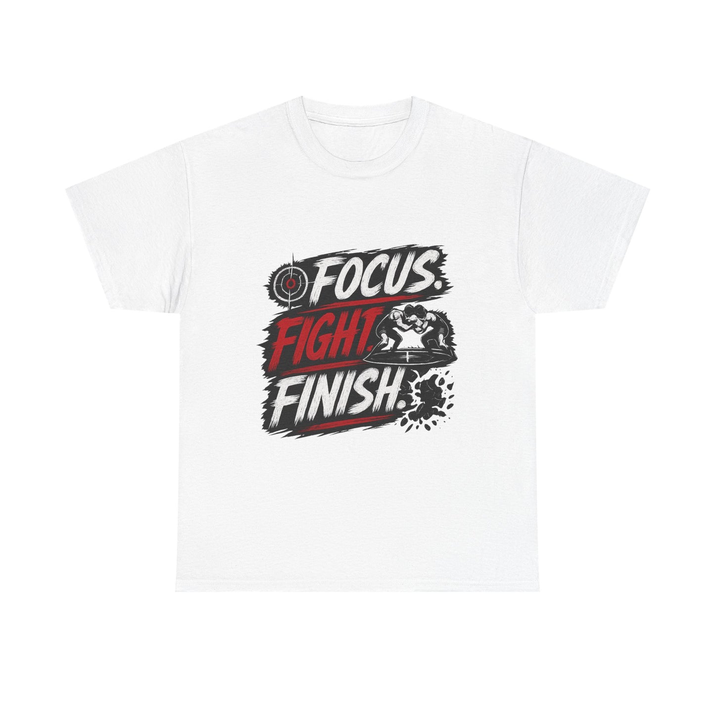 Wrestling 'Focus. Fight. Finish.' Motivational Tee