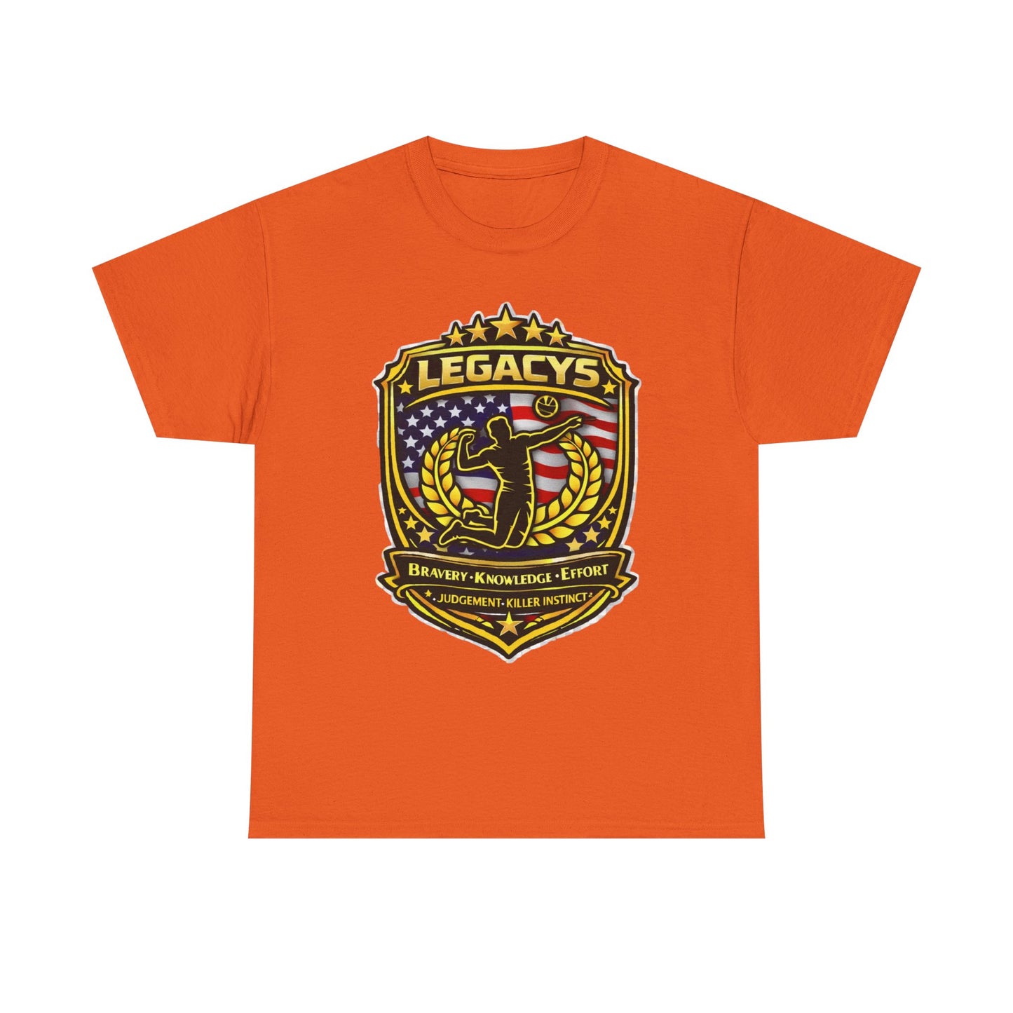 Volleyball - Male Silhouette Legacy Shield T-Shirt