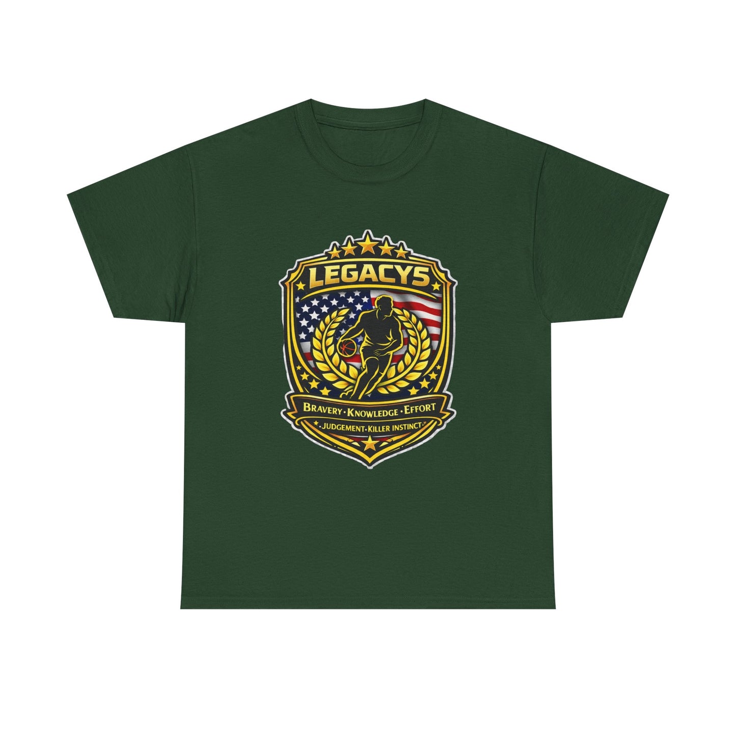 Basketball - Male Silhouette Legacy Shield T-Shirt