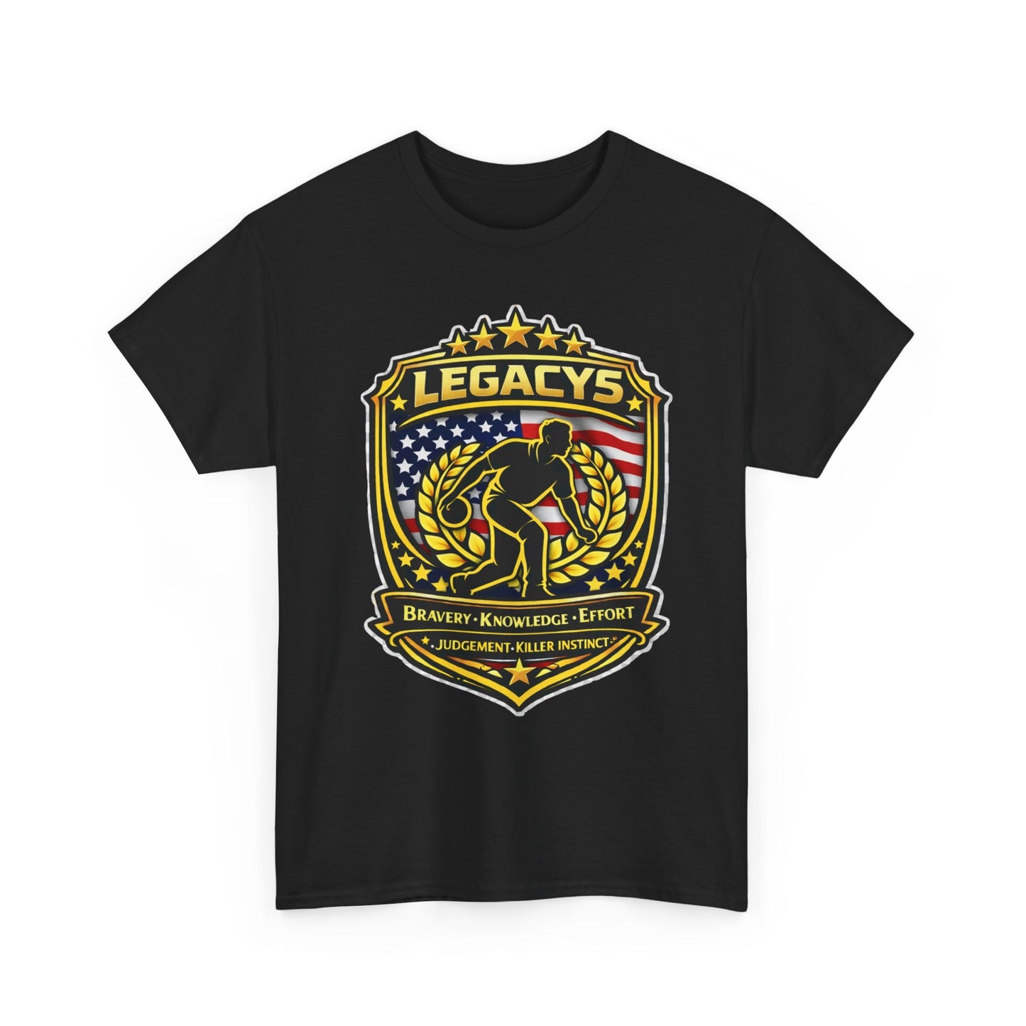 Bowling - Male Silhouette Legacy Shield T-Shirt