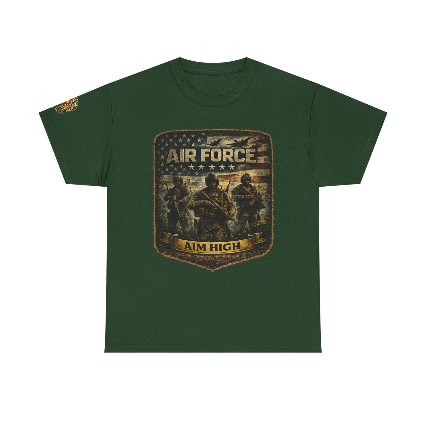 Air Force 'Aim High' Military Tee w/ Legacy 5 Brand Crest