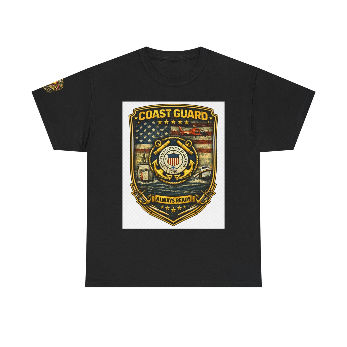 Coast Guard Shield â€” "Always Ready" Patriotic Military Tee w/ Legacy 5 Brand Crest