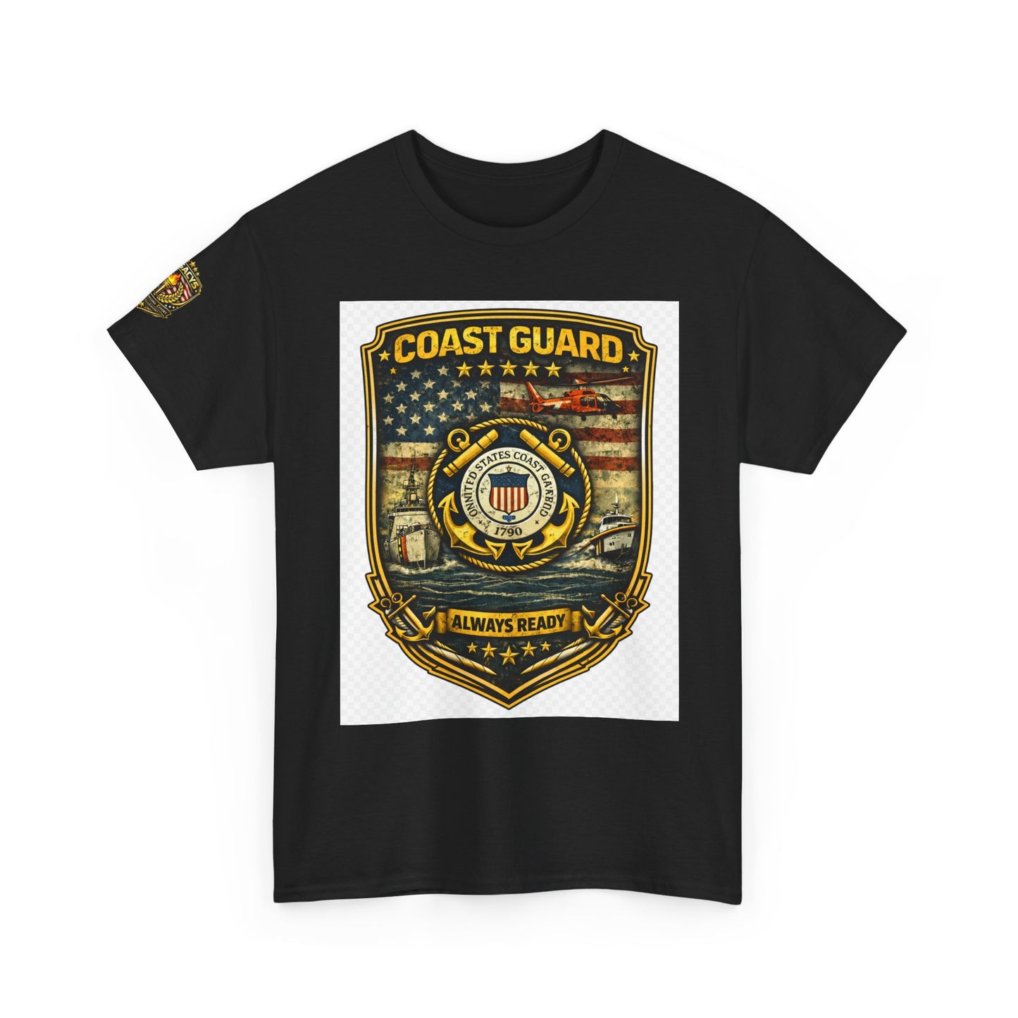 Coast Guard Shield â€” "Always Ready" Patriotic Military Tee w/ Legacy 5 Brand Crest