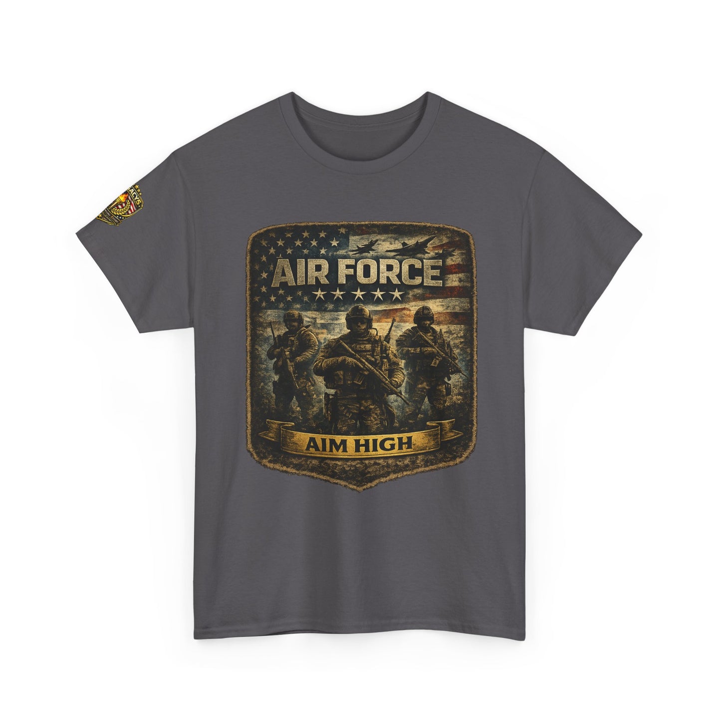 Air Force 'Aim High' Military Tee w/ Legacy 5 Brand Crest