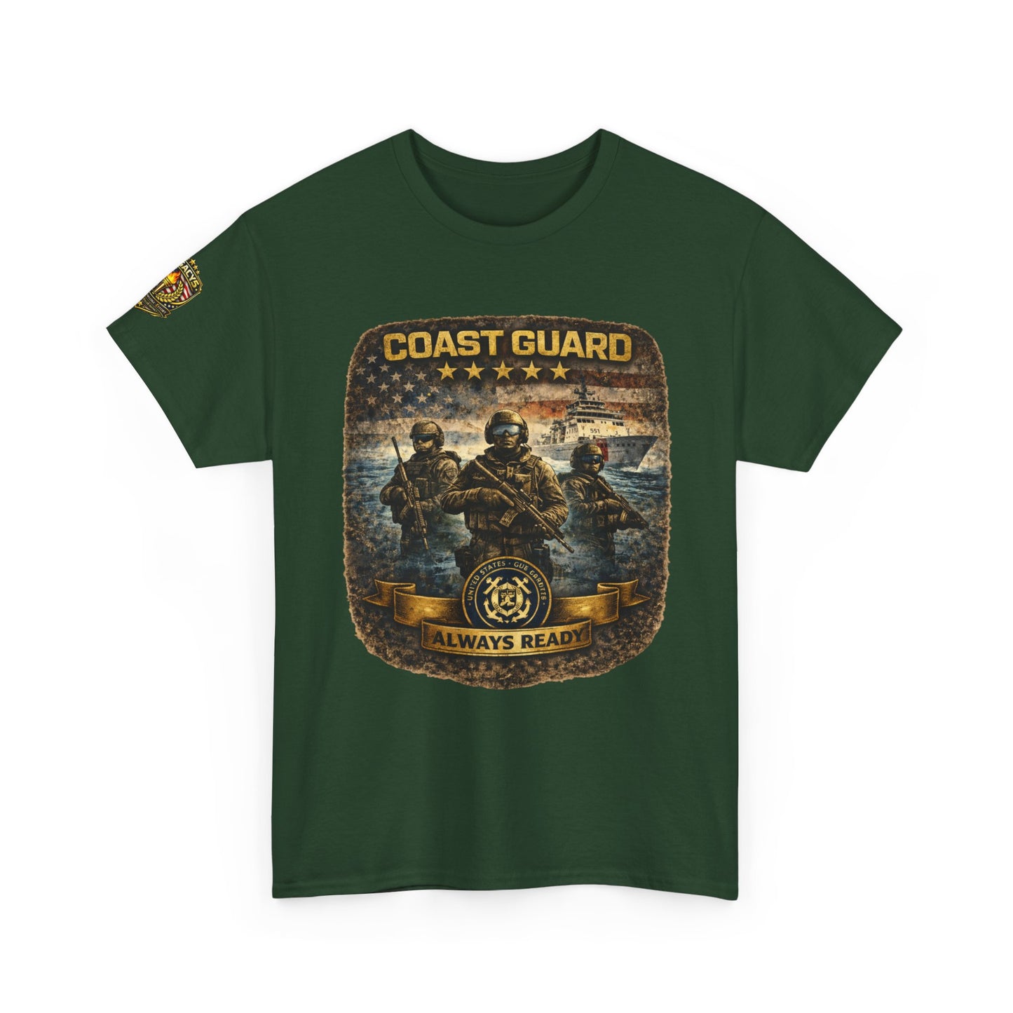 Coast Guard "Always Ready" â€” Military Tribute Tee w/ Legacy 5 Brand Crest