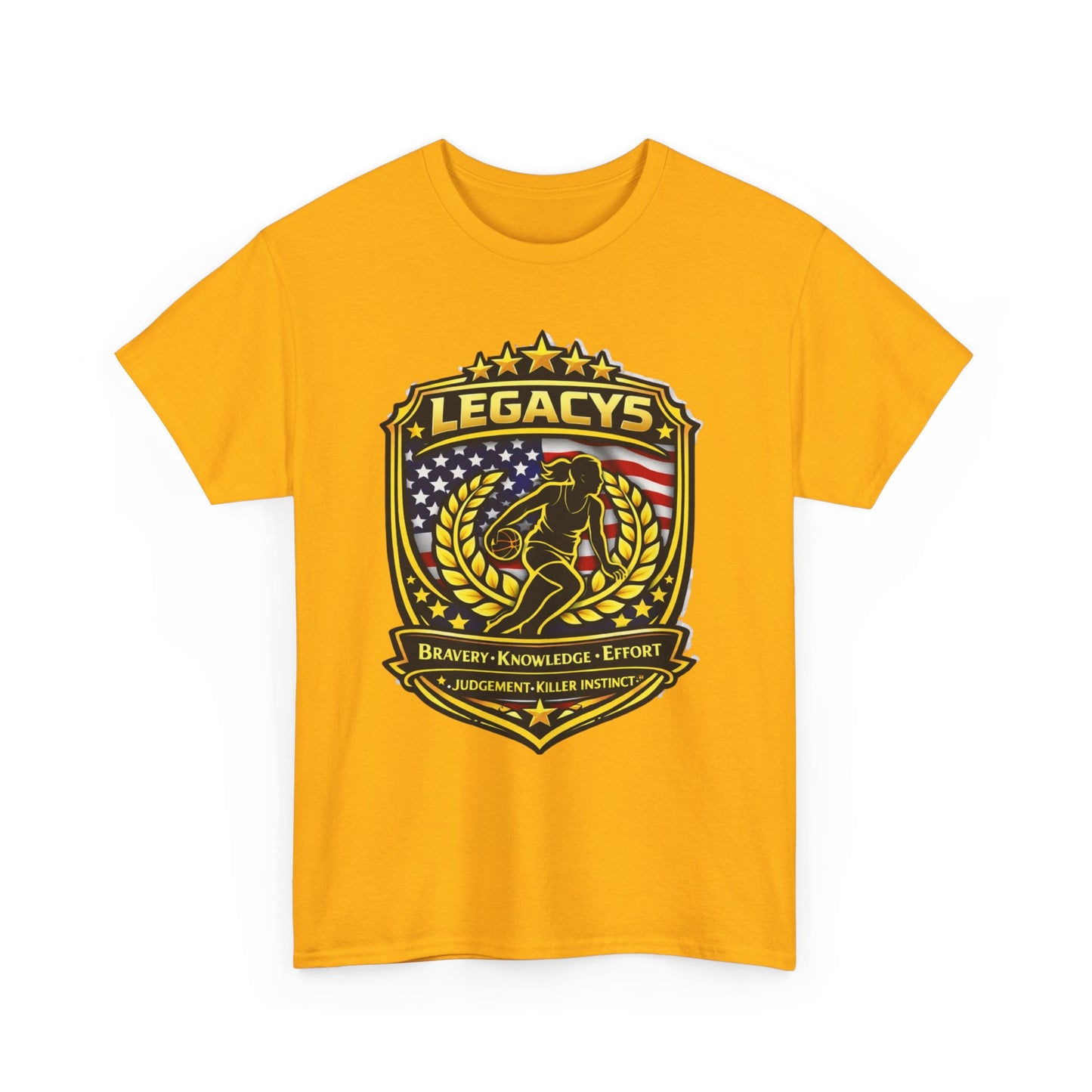 Basketball- Female Silhouette Legacy Shield T-Shirt