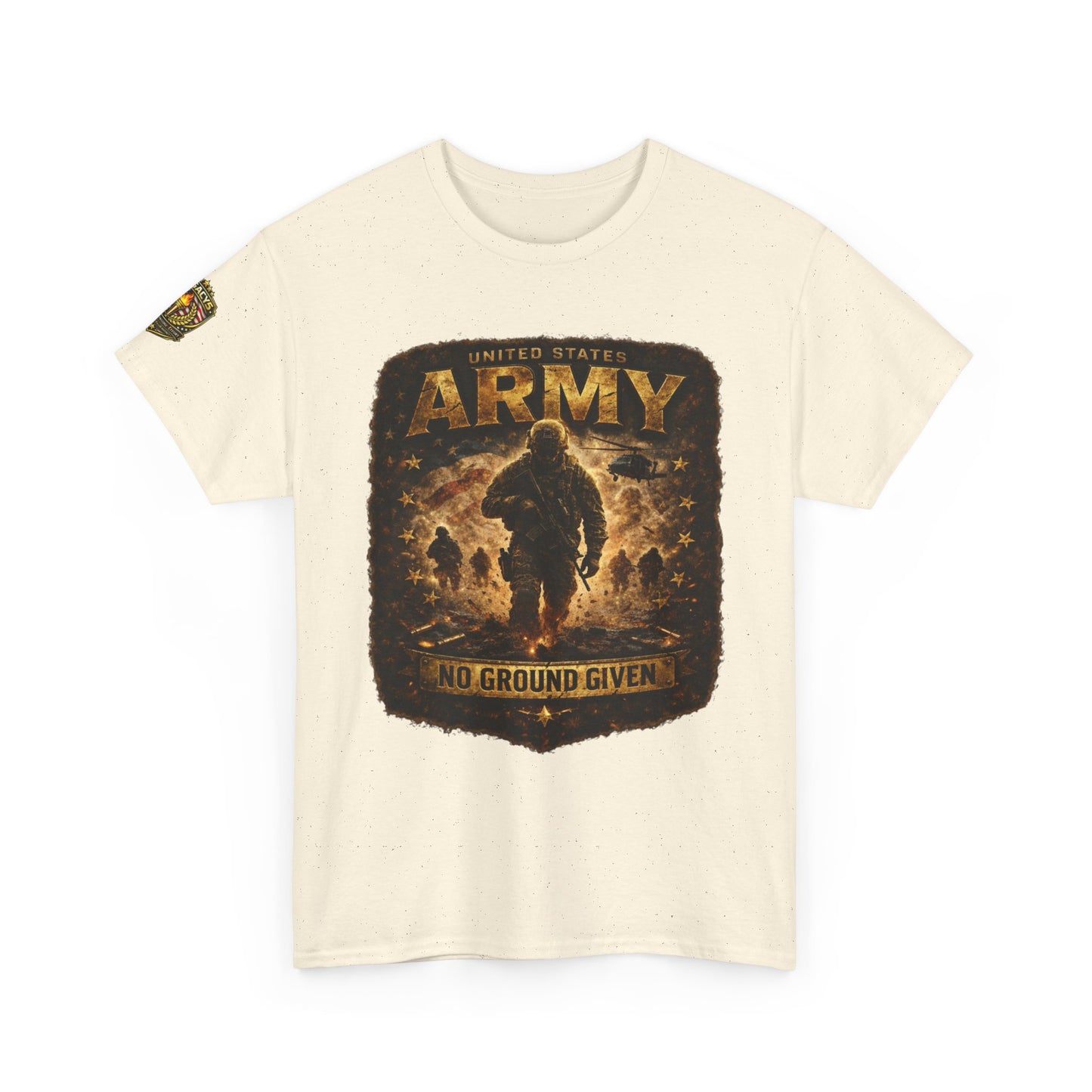 Army â€” "No Ground Given" Military Graphic Tee w/ Legacy 5 Brand Crest