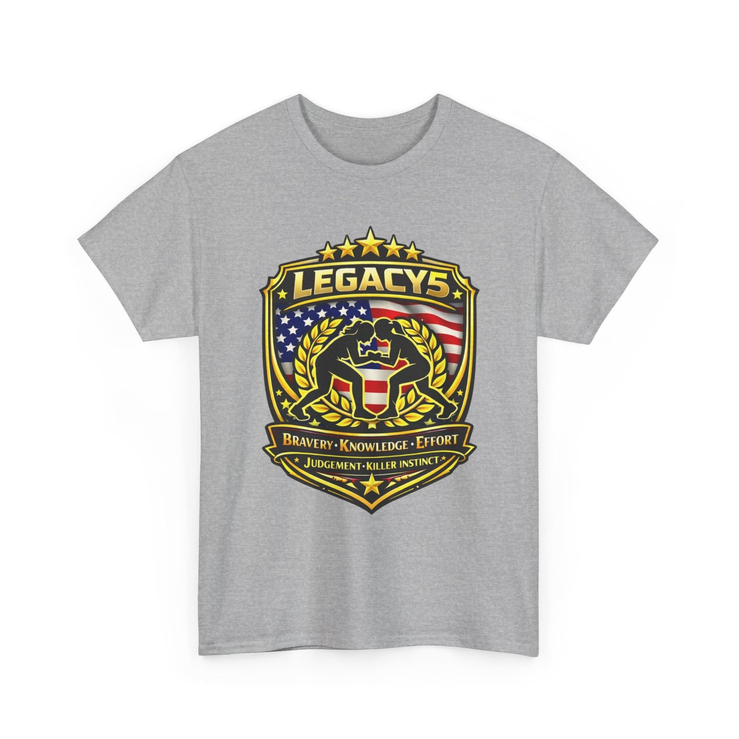 Wrestling- Female Silhouette Legacy Shield T-Shirt