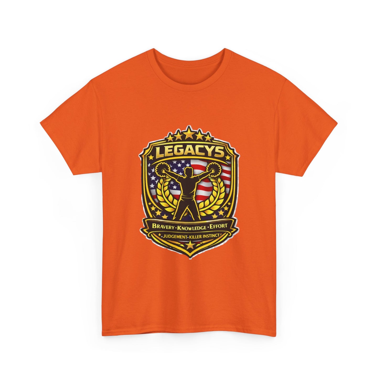 Cheerleading - Male Silhouette Legacy Shield T-Shirt