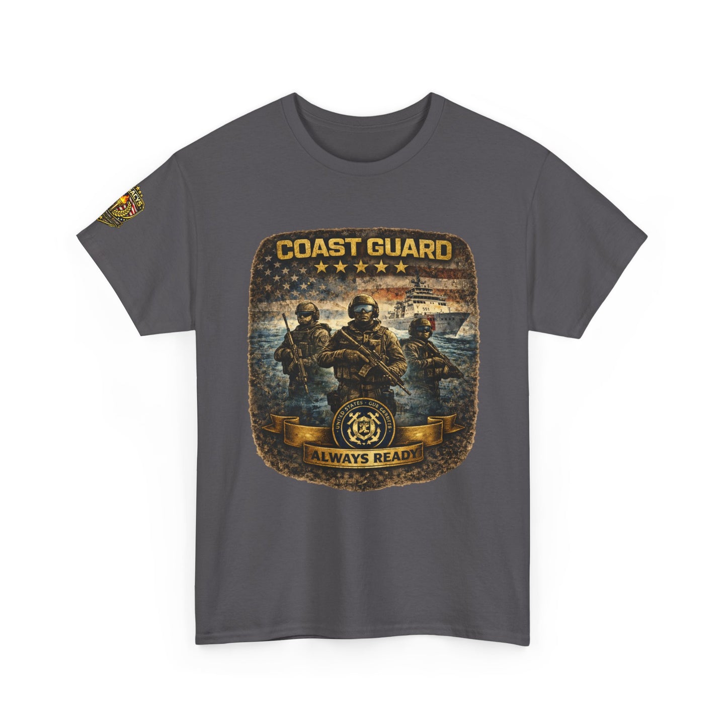 Coast Guard "Always Ready" â€“ Military Veteran Tribute Tee w/ Legacy 5 Brand Crest