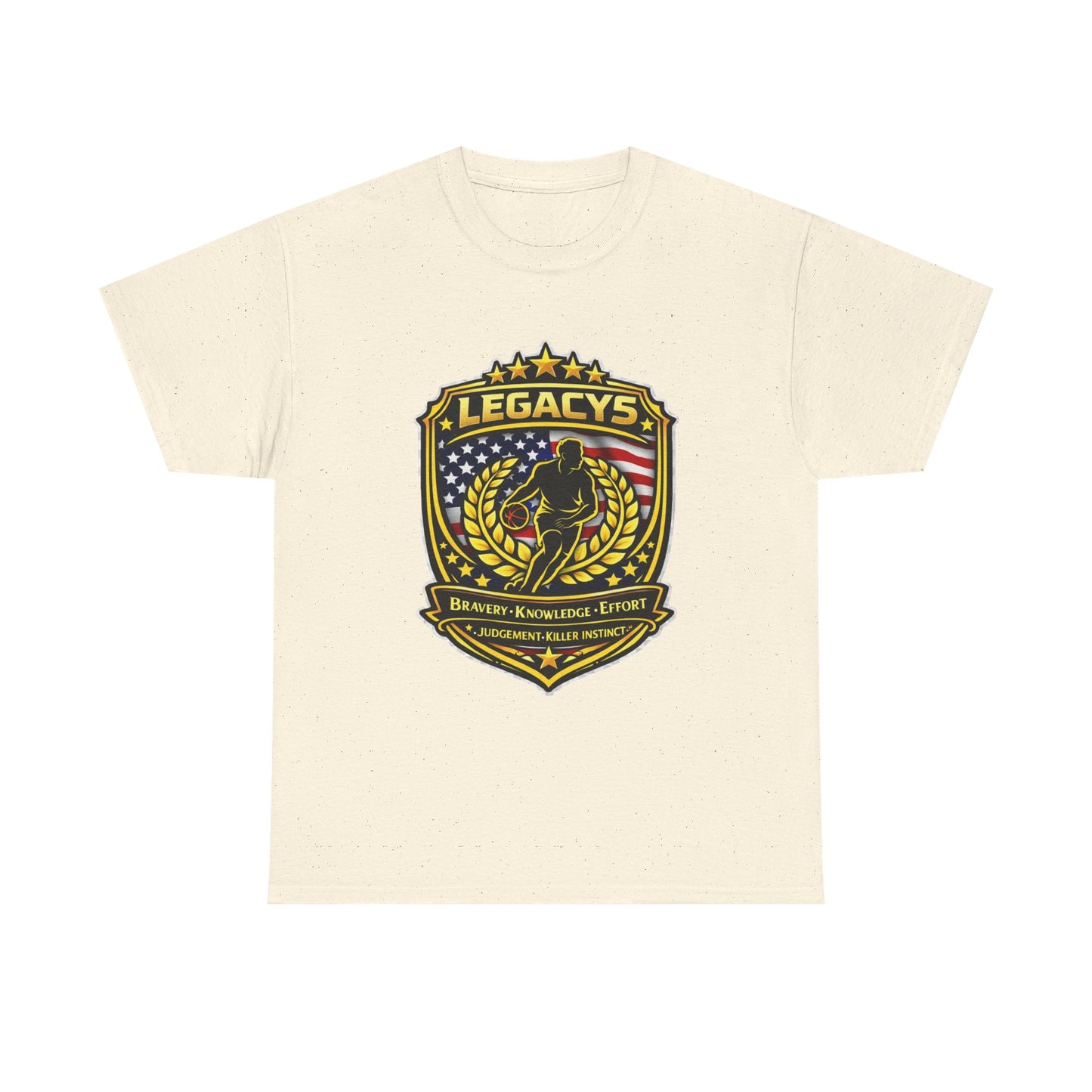 Basketball - Male Silhouette Legacy Shield T-Shirt