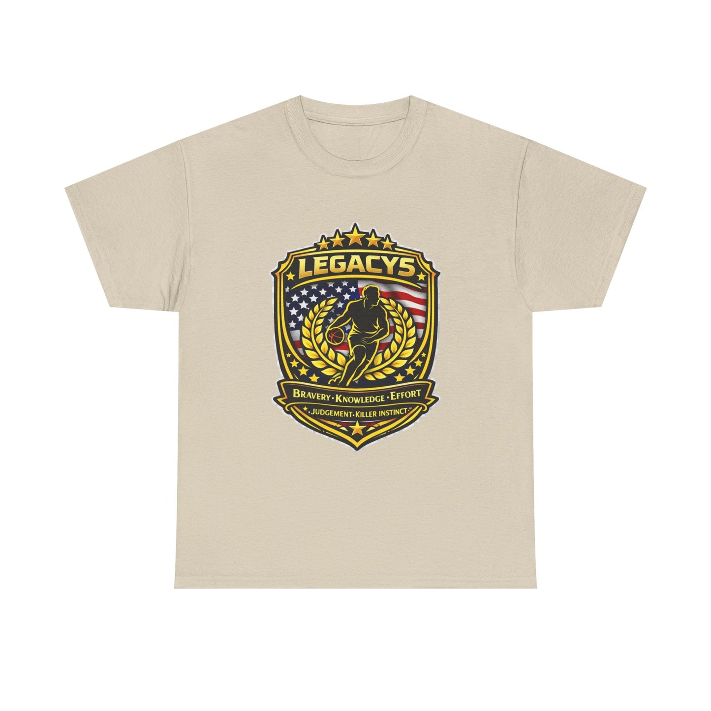 Basketball - Male Silhouette Legacy Shield T-Shirt