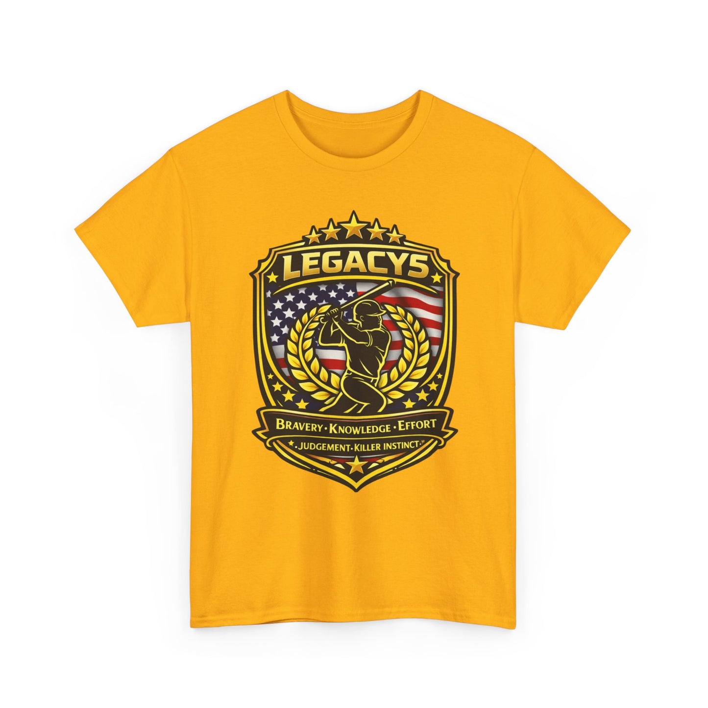 Baseball/Softball - Male Silhouette Legacy Shield T-Shirt
