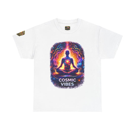 Meditating Silhouette 'Cosmic Vibes' T-shirt