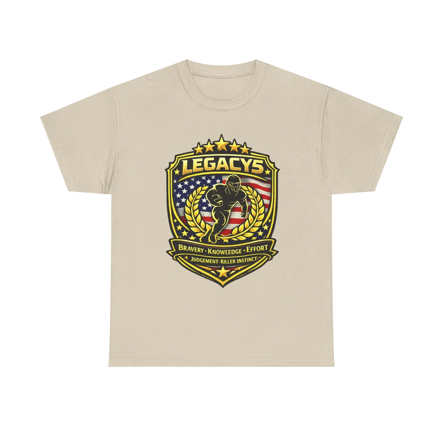Football - Male Silhouette-Legacy Shield T-Shirt