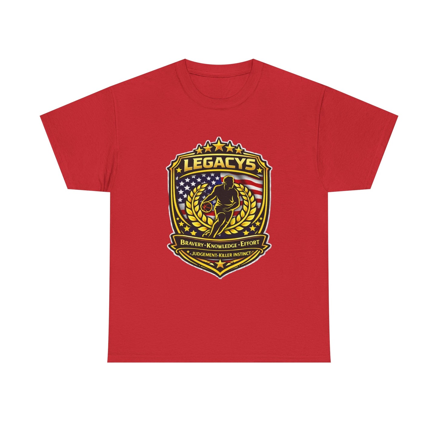 Basketball - Male Silhouette Legacy Shield T-Shirt