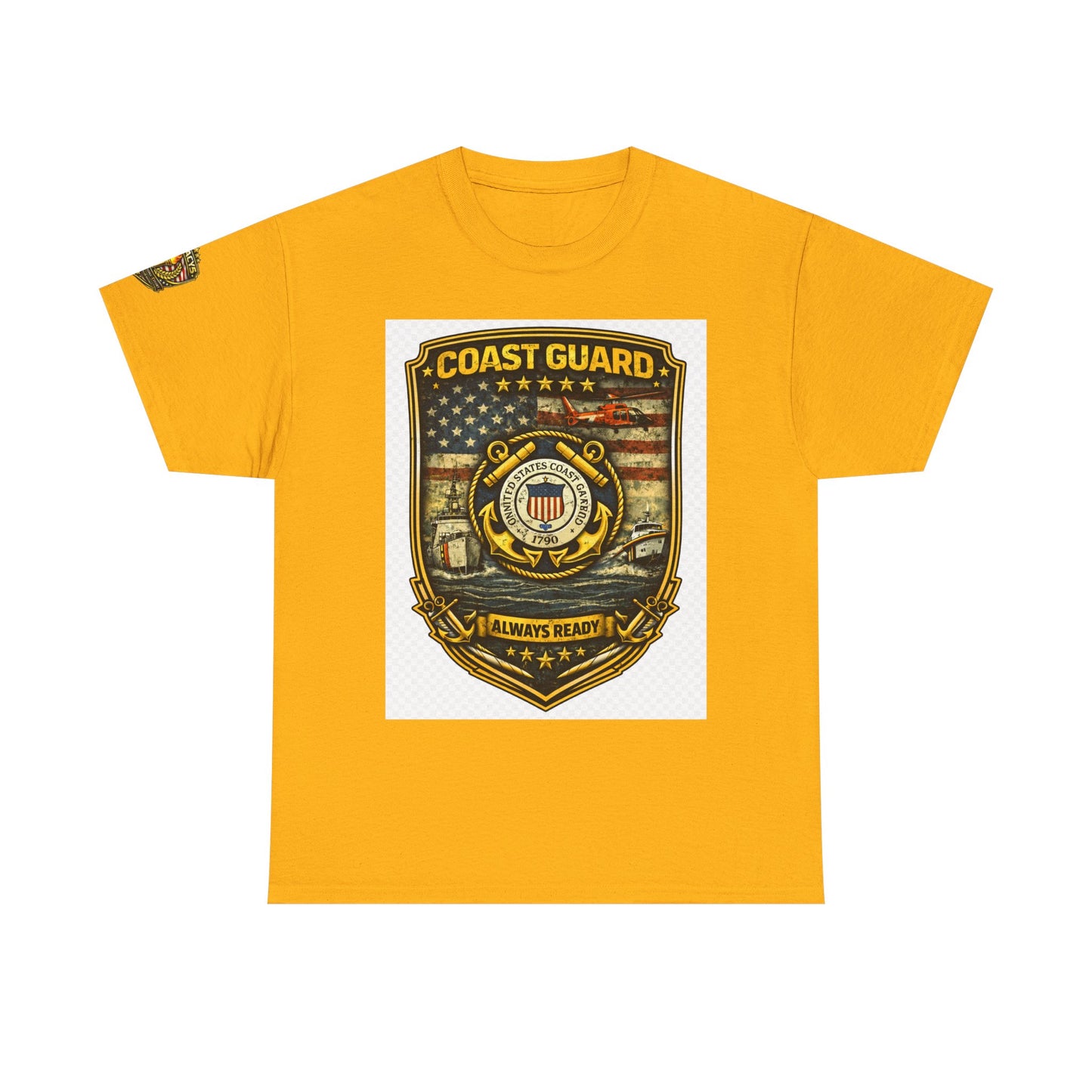 Coast Guard Shield â€” "Always Ready" Patriotic Military Tee w/ Legacy 5 Brand Crest