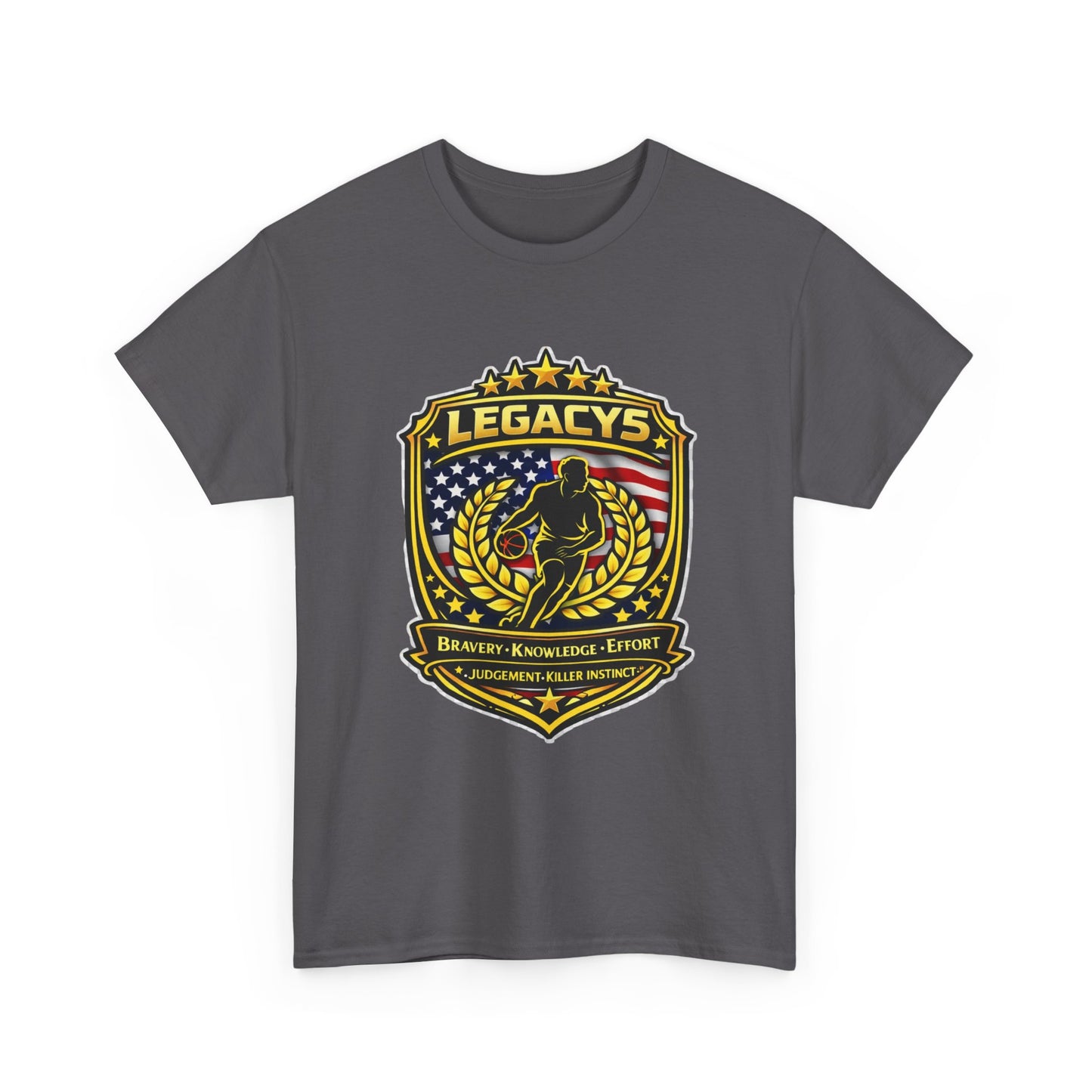 Basketball - Male Silhouette Legacy Shield T-Shirt