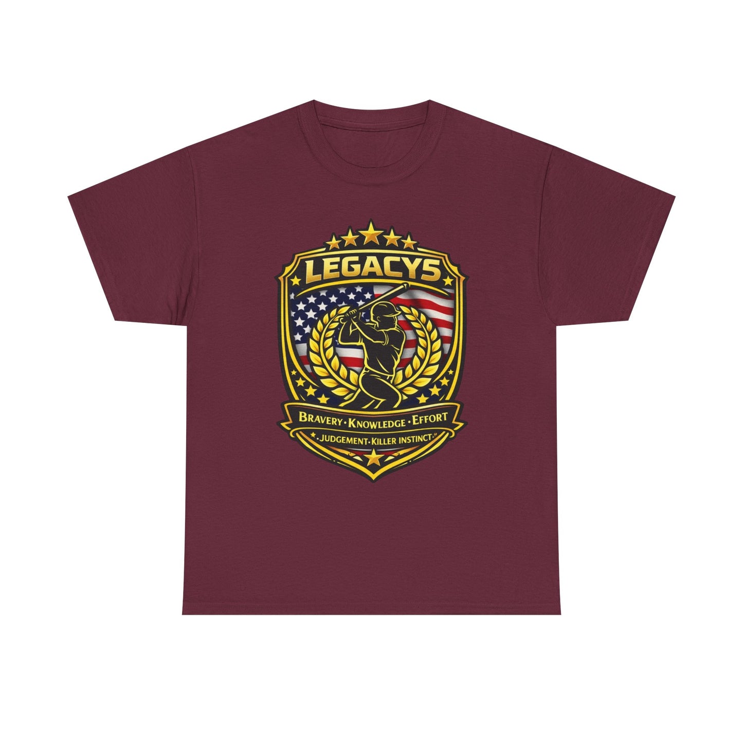 Baseball/Softball - Male Silhouette Legacy Shield T-Shirt