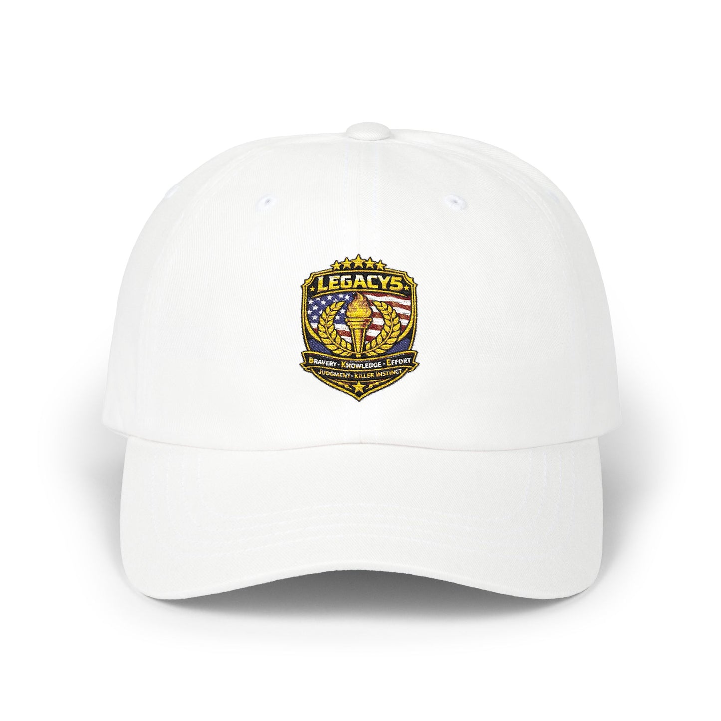 Legacy Crest Dad Cap â€“ Embroidered Shield Logo Baseball Hat
