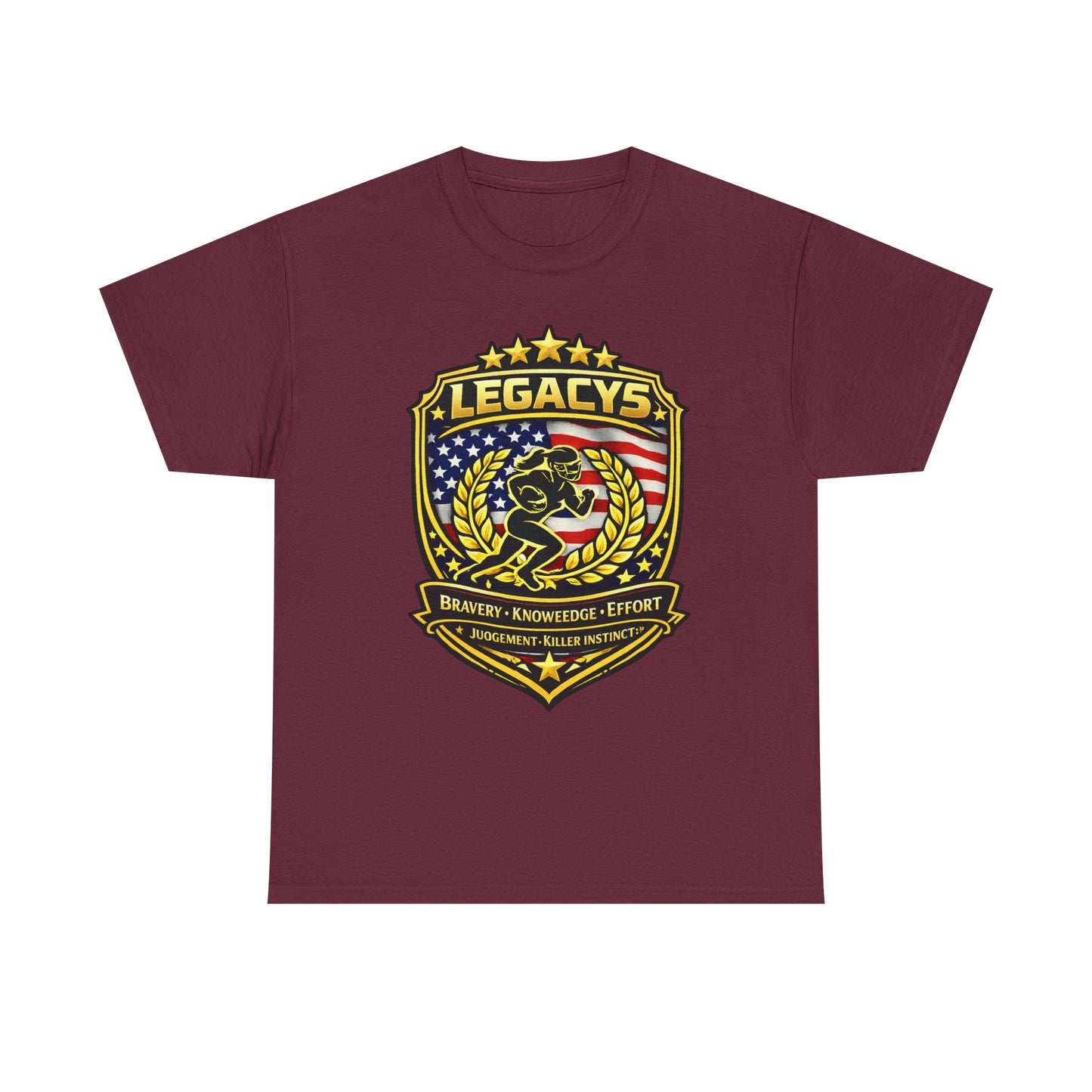 Football- Female Silhouette Legacy Shield T-Shirt