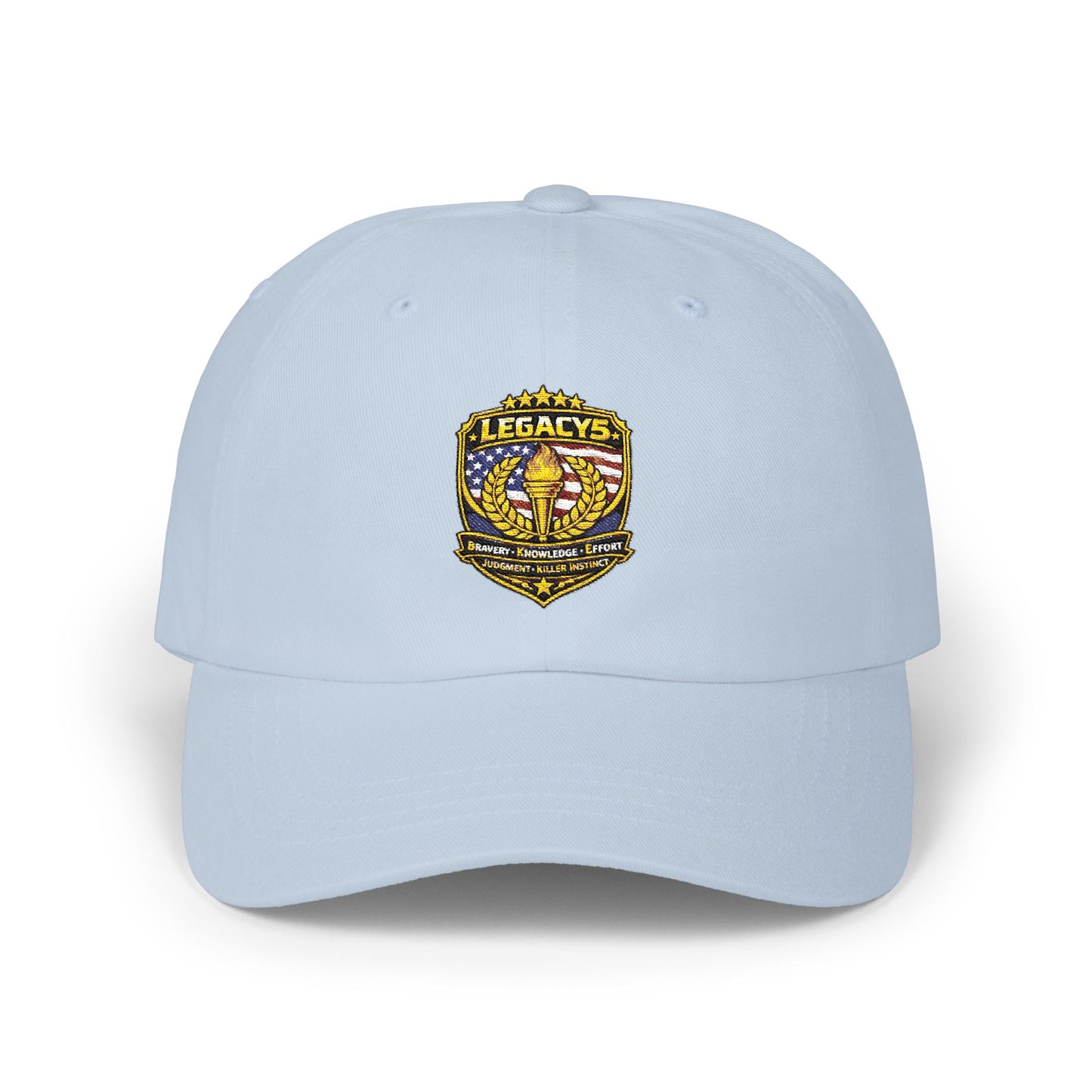 Legacy Crest Dad Cap â€“ Embroidered Shield Logo Baseball Hat