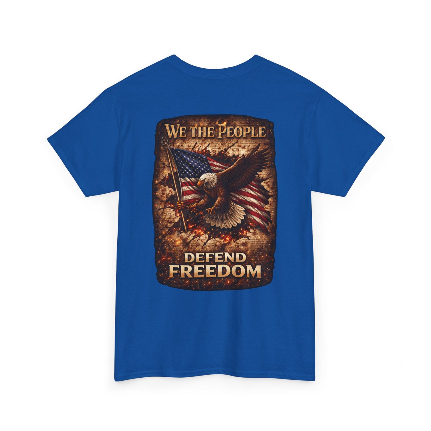 Defend Freedom 'We The People' Eagle American Flag Graphic Tâ€‘Shirt