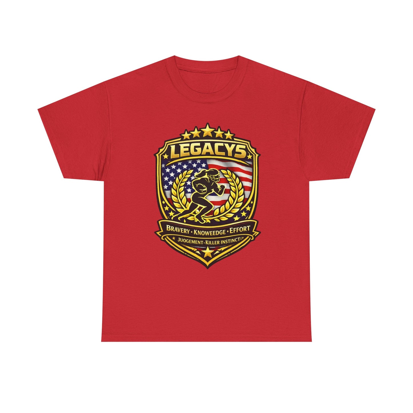 Football- Female Silhouette Legacy Shield T-Shirt