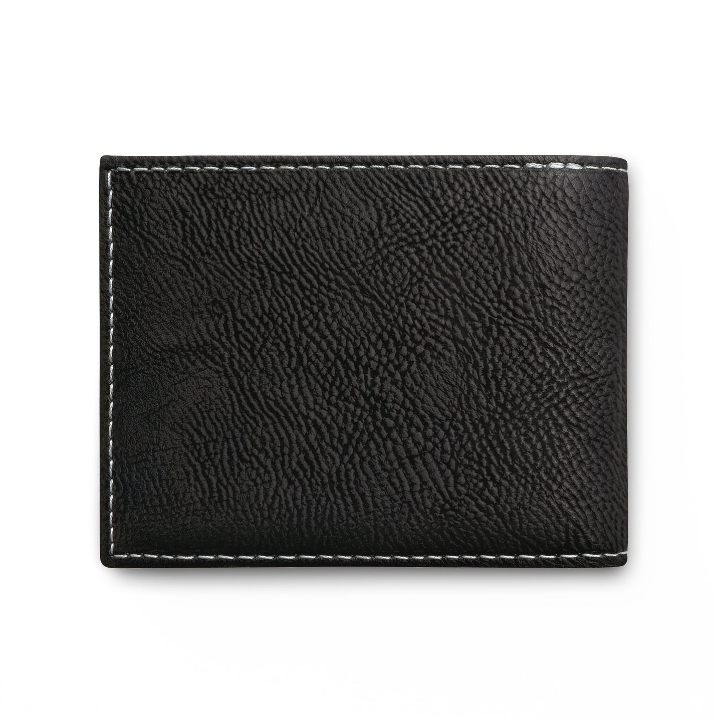 DAD. Embroidered Bi-Fold Wallet — Slim Leather Flip Wallet for Fathers, Father’s Day Gift