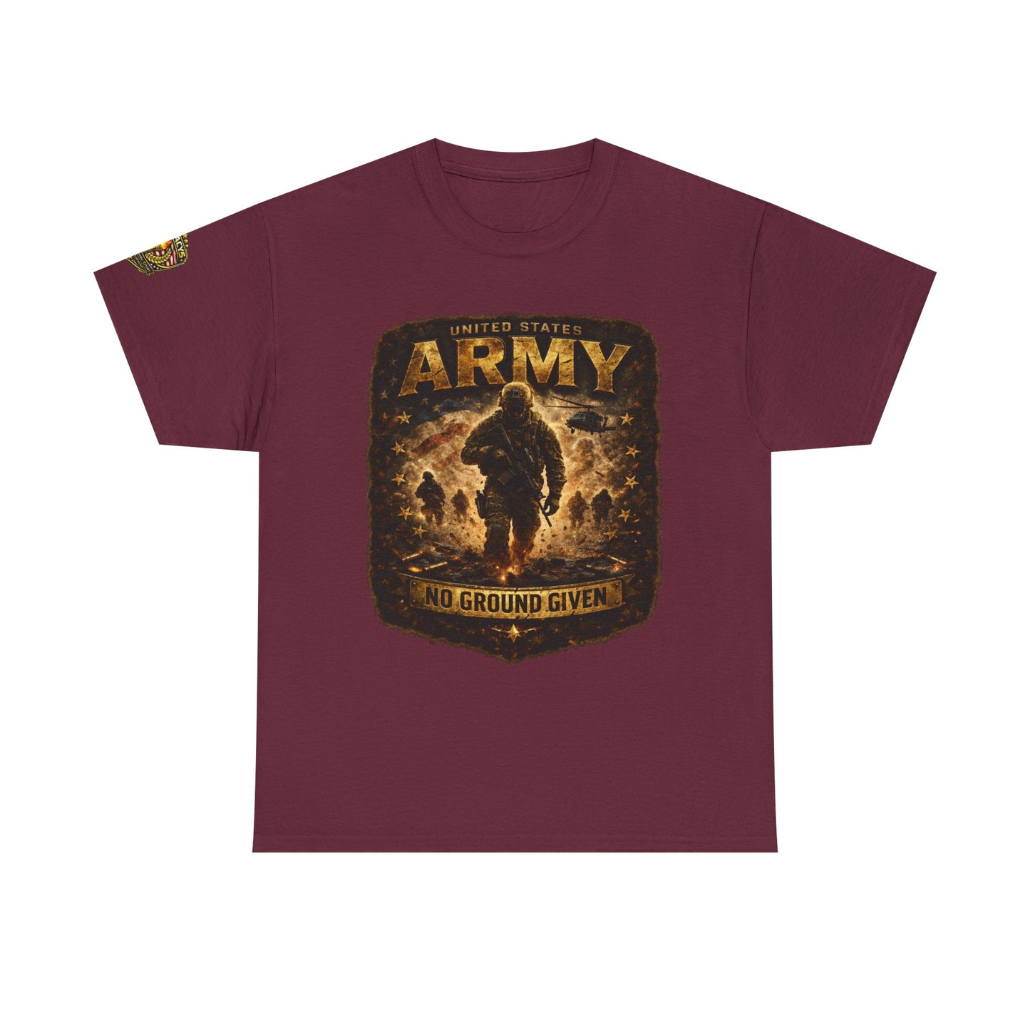 Army â€” "No Ground Given" Military Graphic Tee w/ Legacy 5 Brand Crest