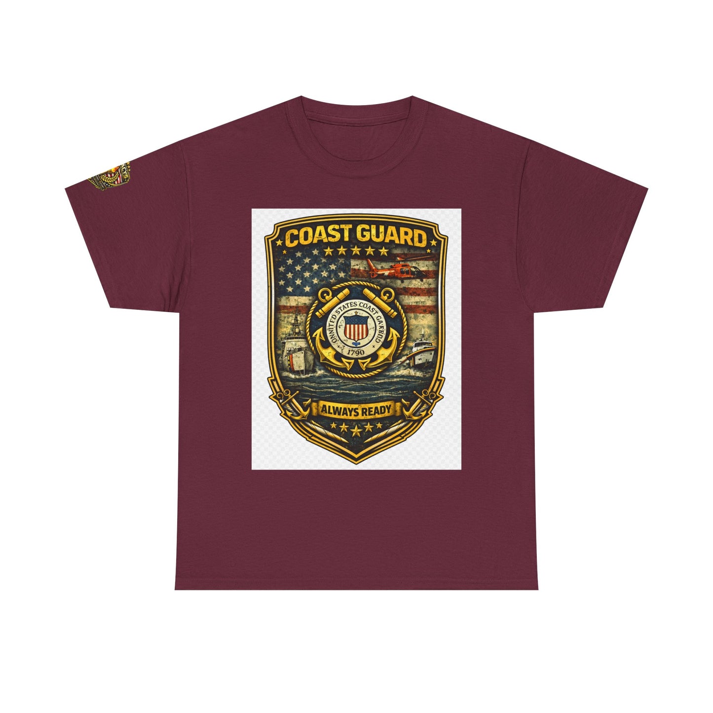 Coast Guard Shield â€” "Always Ready" Patriotic Military Tee w/ Legacy 5 Brand Crest