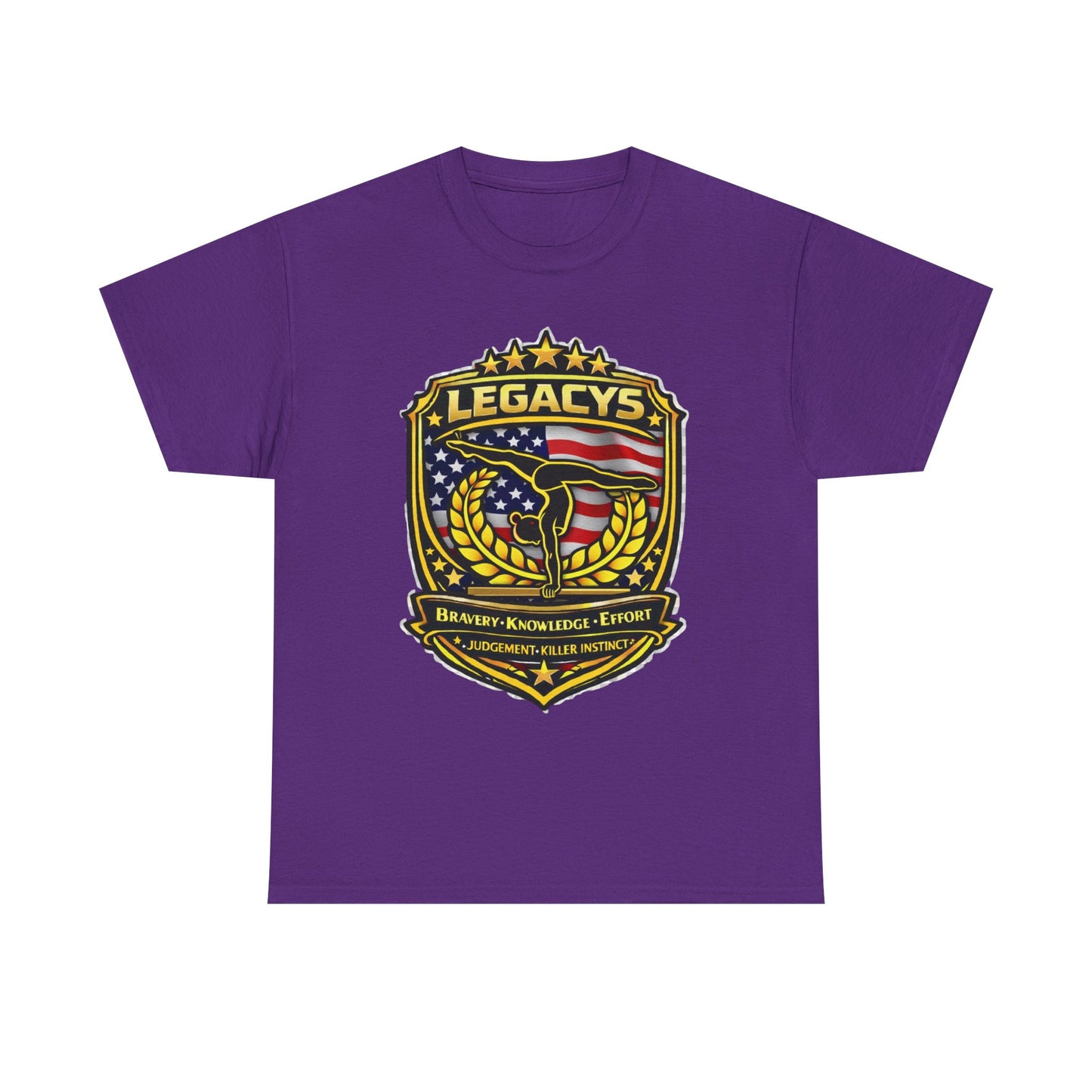 Gymnastics - Female Silhouette Legacy Shield T-Shirt