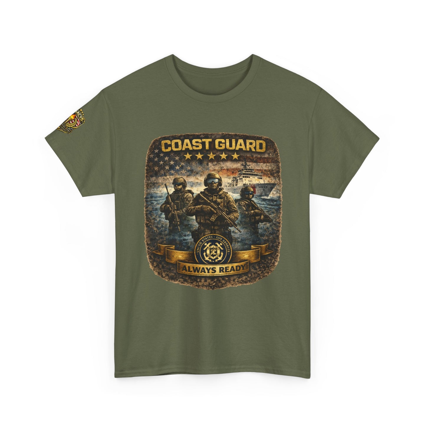Coast Guard "Always Ready" â€” Military Tribute Tee w/ Legacy 5 Brand Crest