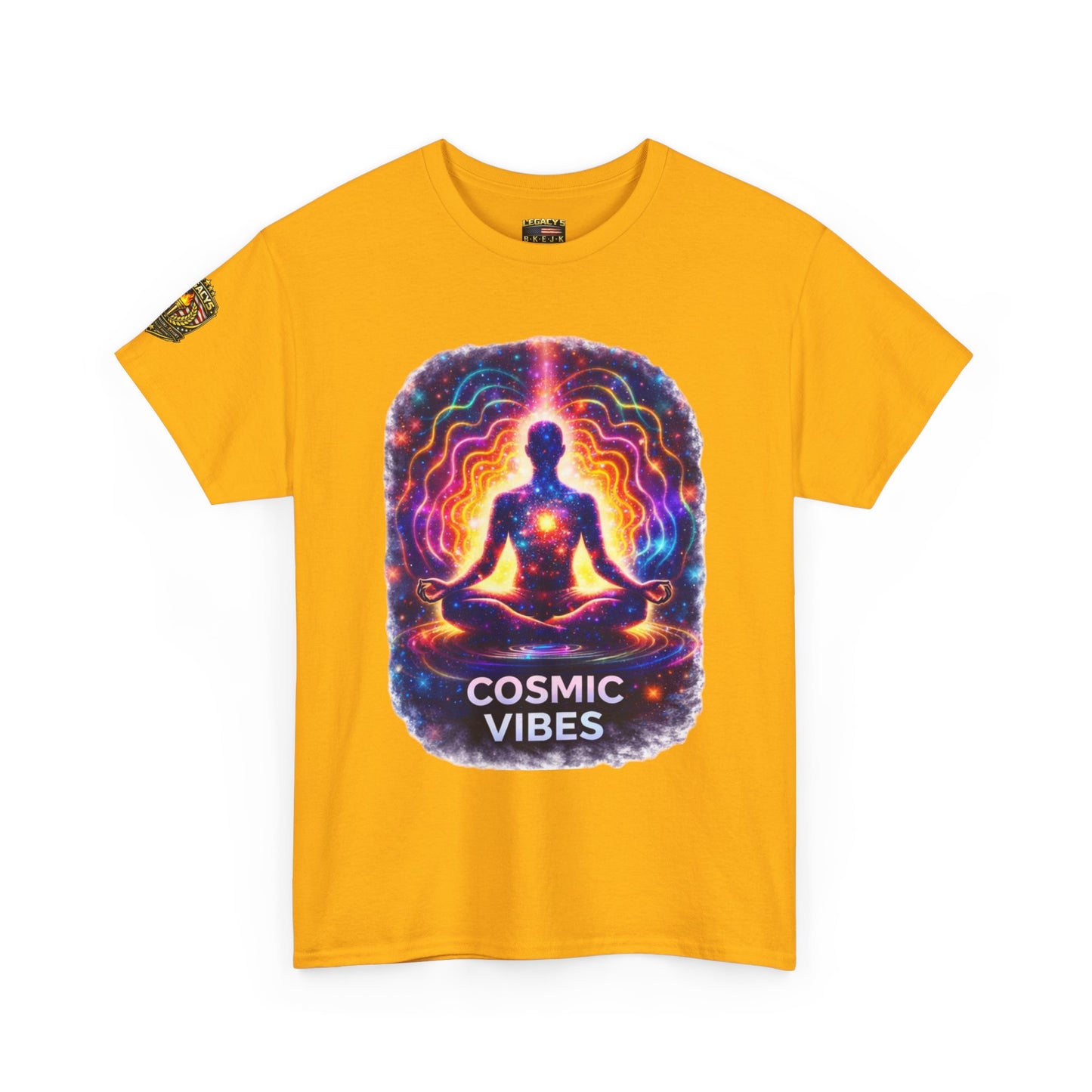 Meditating Silhouette 'Cosmic Vibes' T-shirt