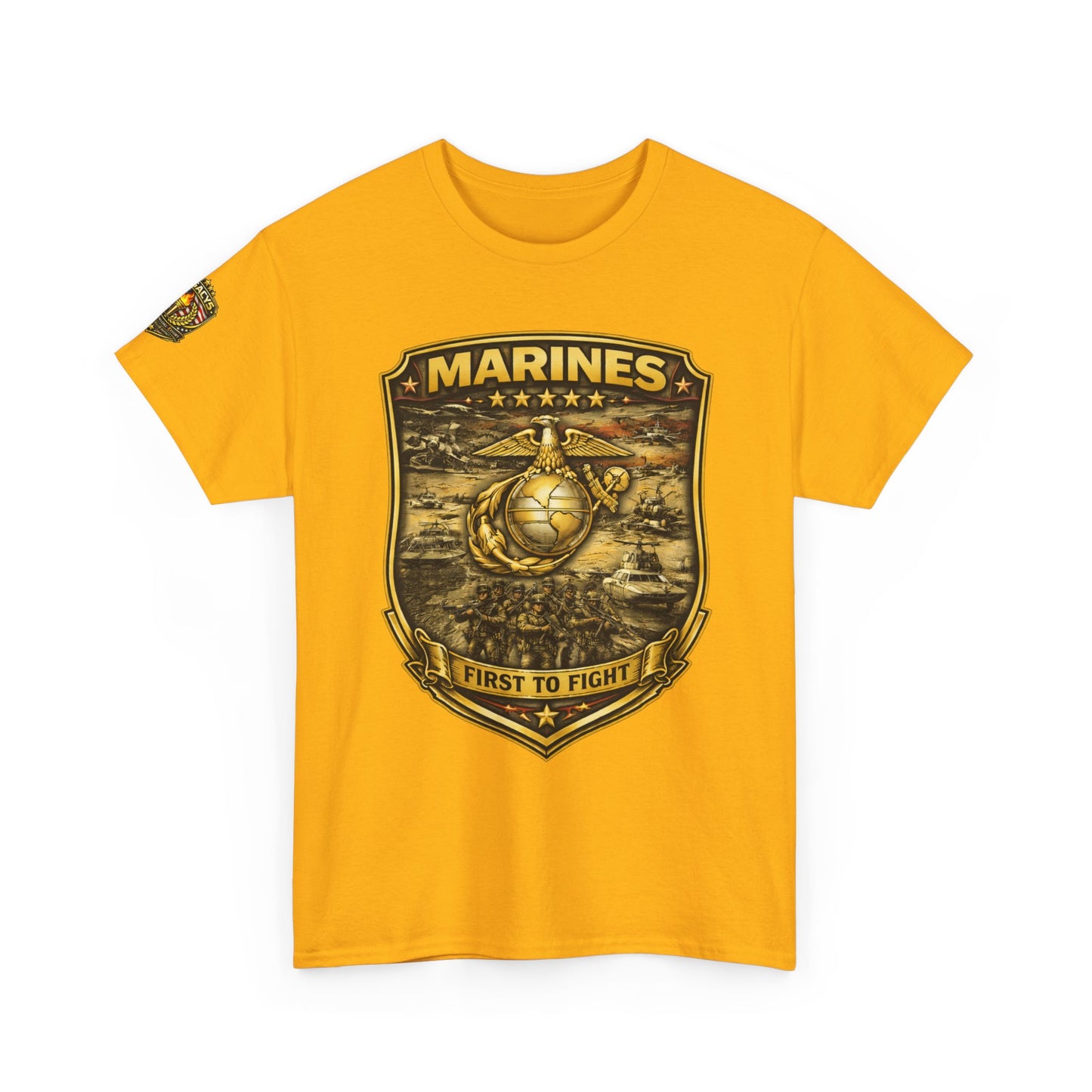 Marines 'First to Fight' Emblem T-Shirt w/ Legacy 5 Brand Crest