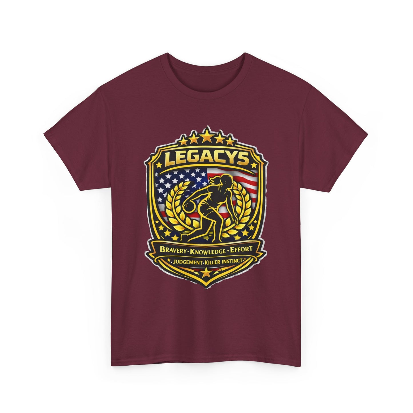 Bowling- Female Sihouette Legacy Shield T-Shirt