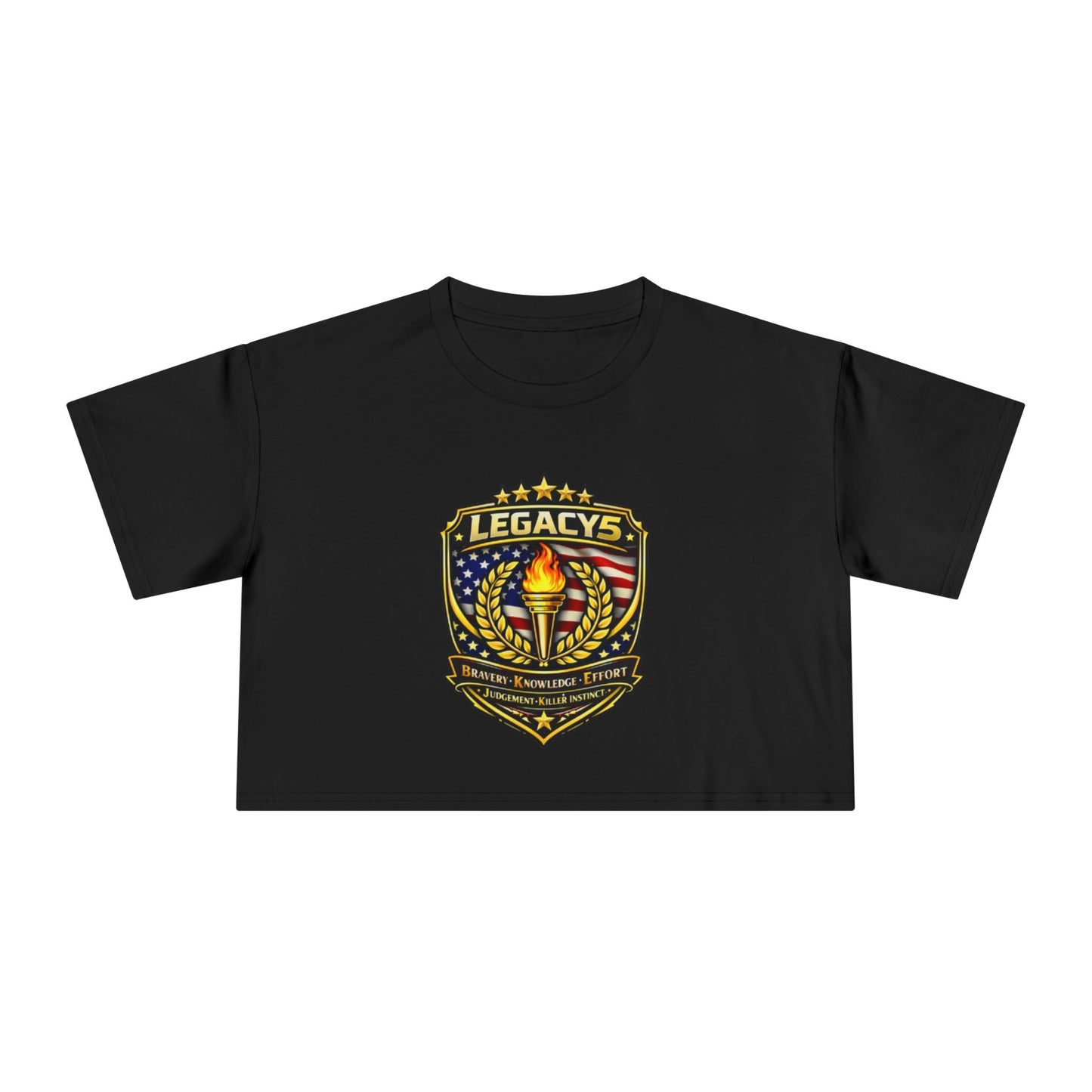 Legacy 5 Shield Crop Tee