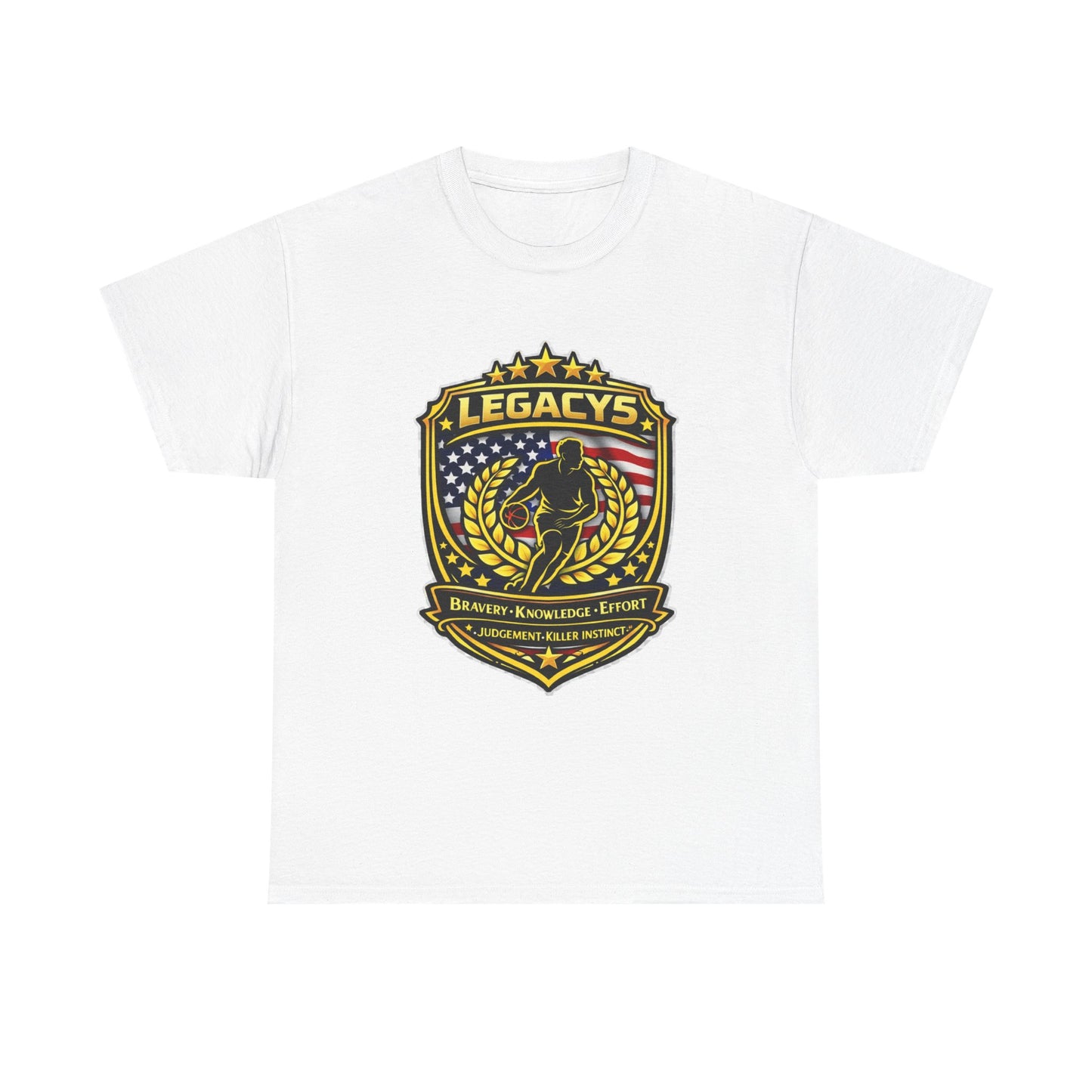 Basketball - Male Silhouette Legacy Shield T-Shirt