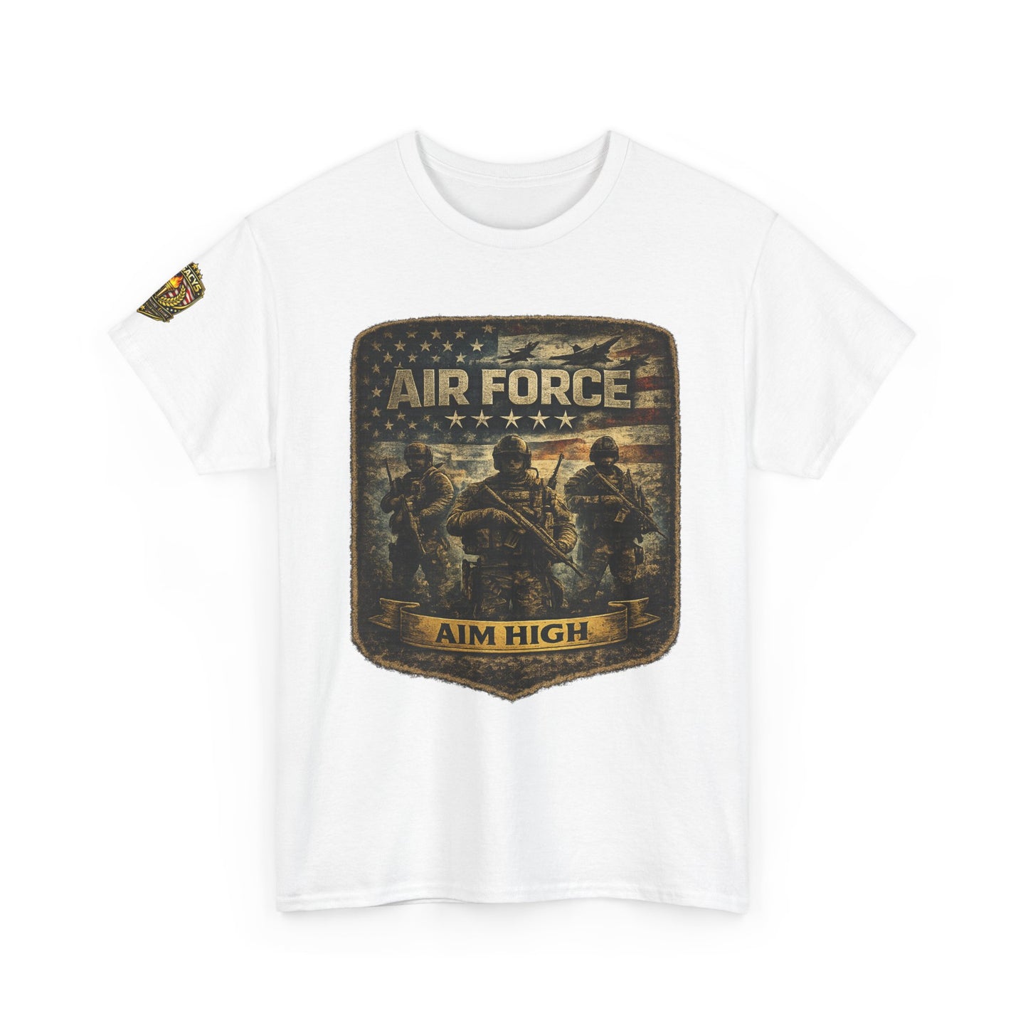 Air Force 'Aim High' Military Tee w/ Legacy 5 Brand Crest