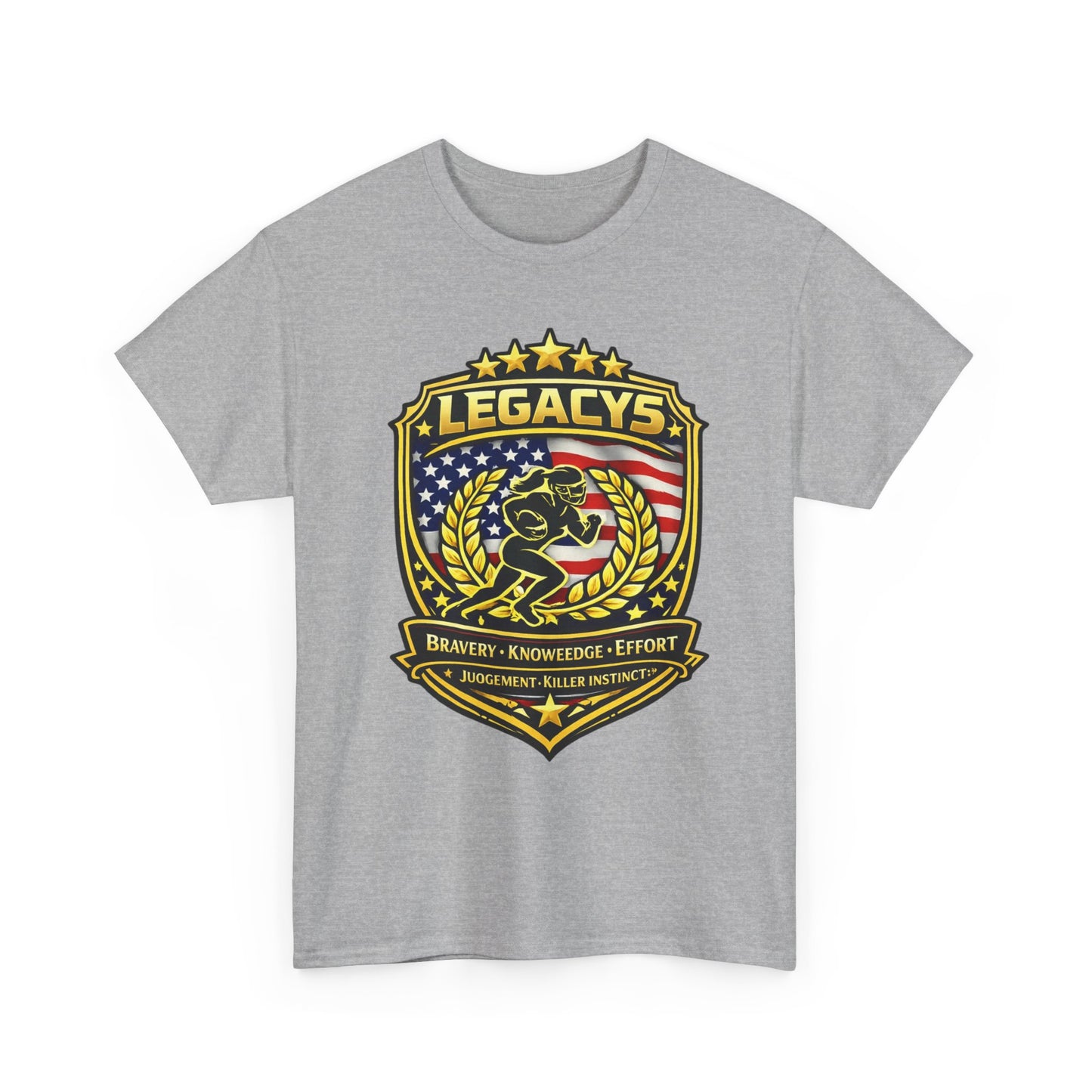 Football- Female Silhouette Legacy Shield T-Shirt
