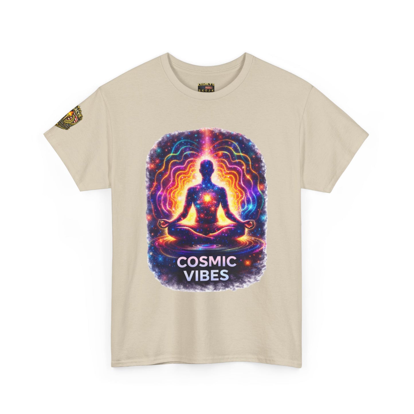 Meditating Silhouette 'Cosmic Vibes' T-shirt