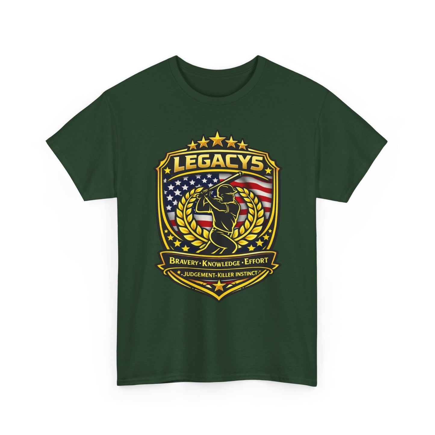 Baseball/Softball - Male Silhouette Legacy Shield T-Shirt