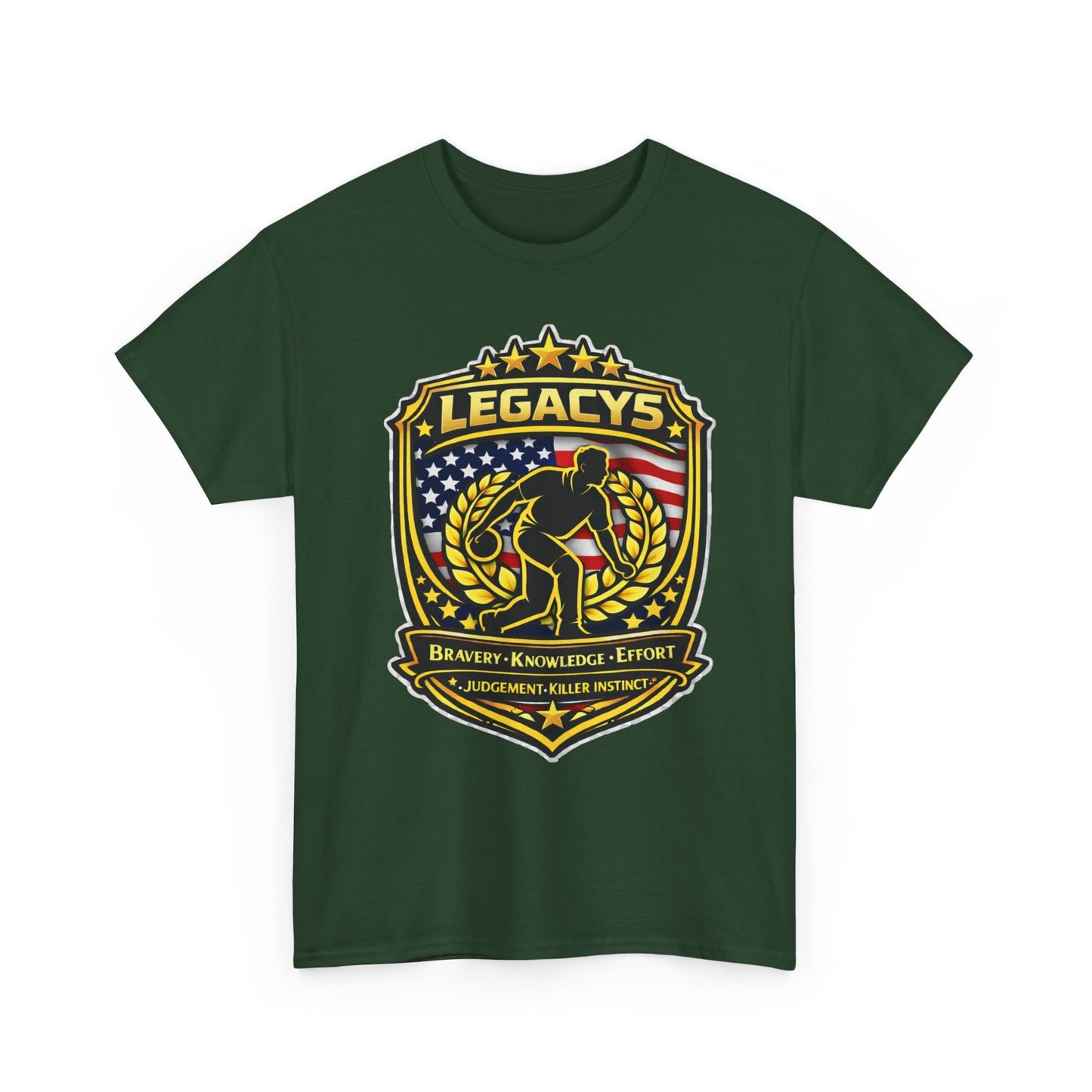 Bowling - Male Silhouette Legacy Shield T-Shirt