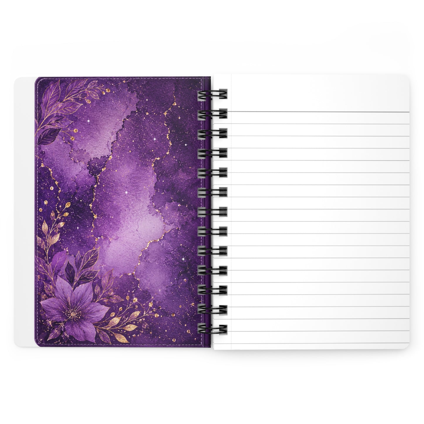 Make Today Amazing Spiral Journal — Inspirational Purple Floral Notebook