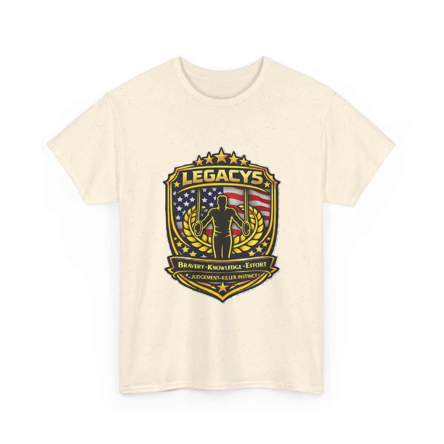 Gymnastics - Male Silhouette Legacy Shield T-Shirt