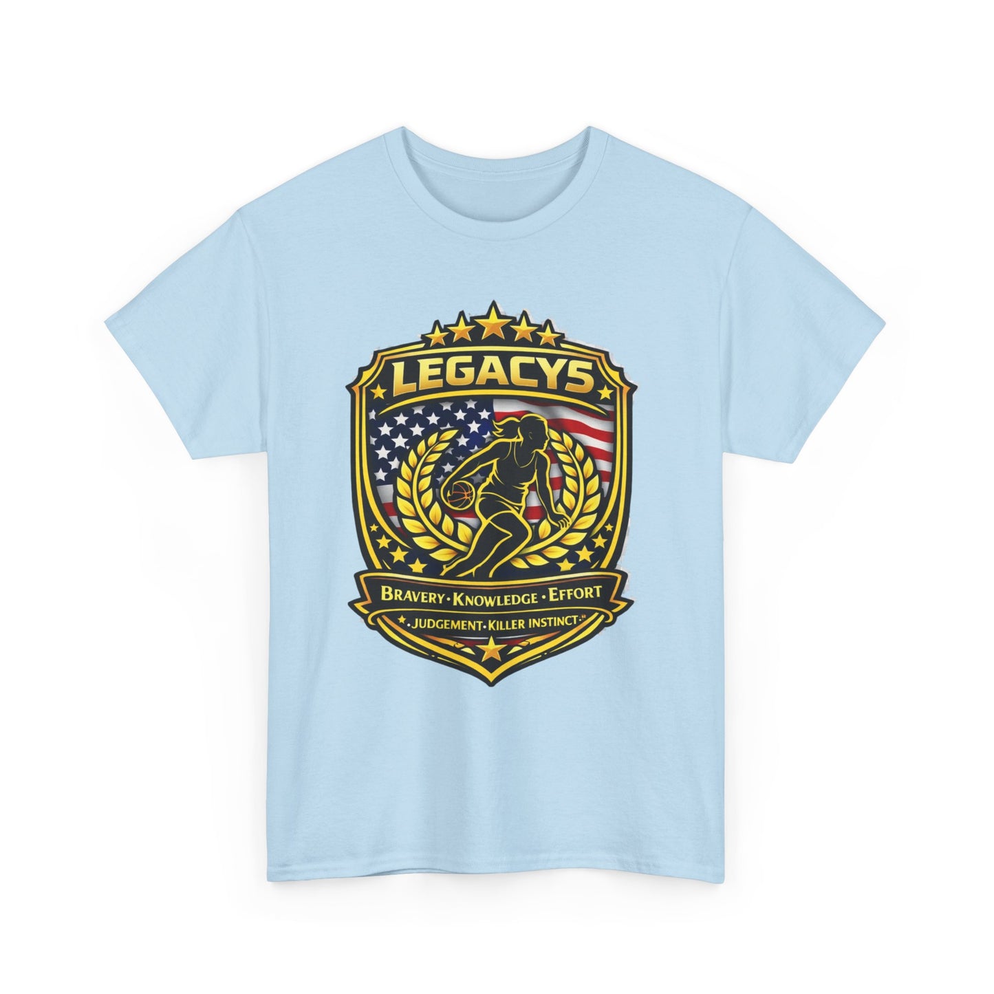 Basketball- Female Silhouette Legacy Shield T-Shirt